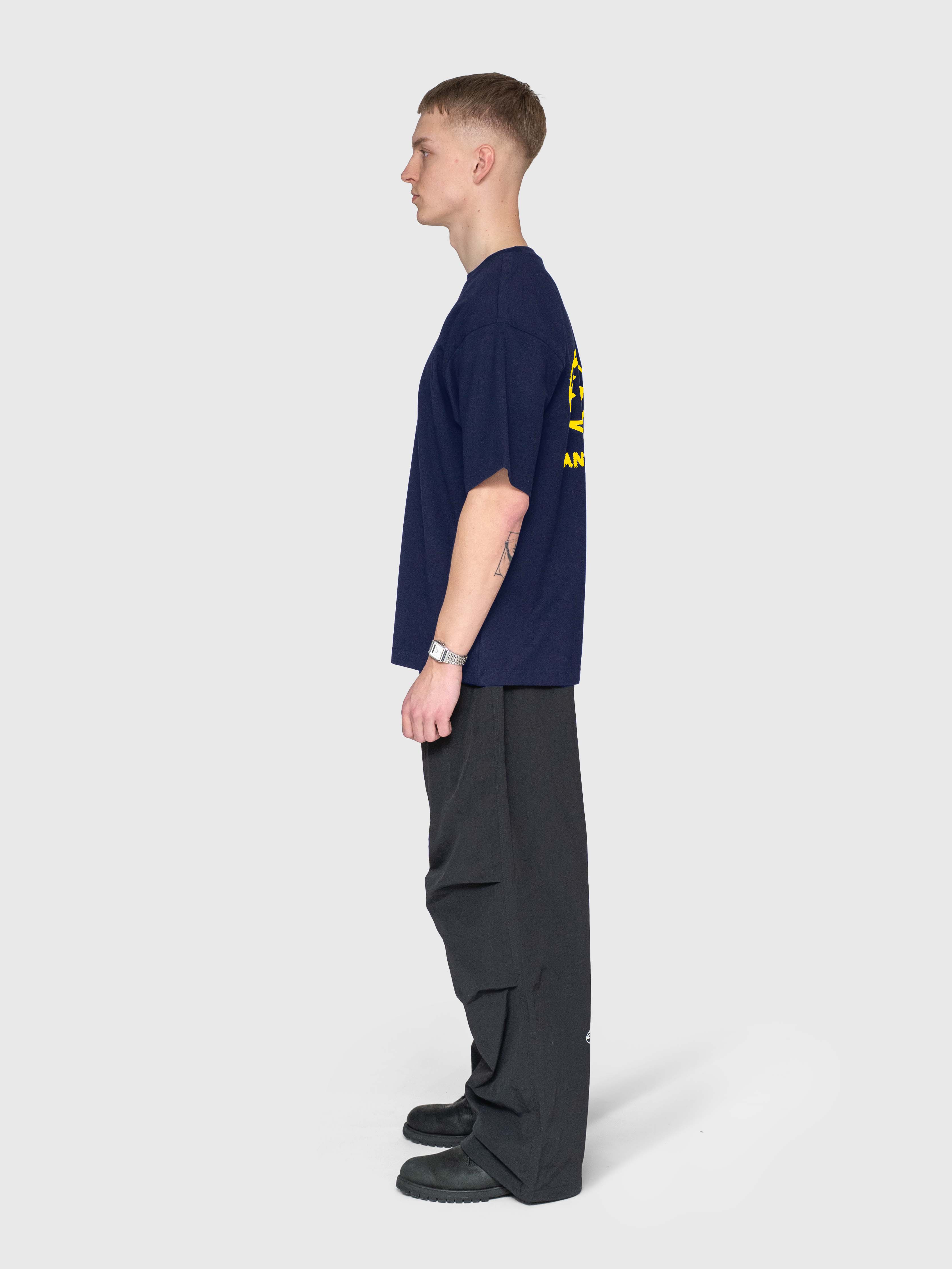 Anywear Box Tee - Navy/Yellow