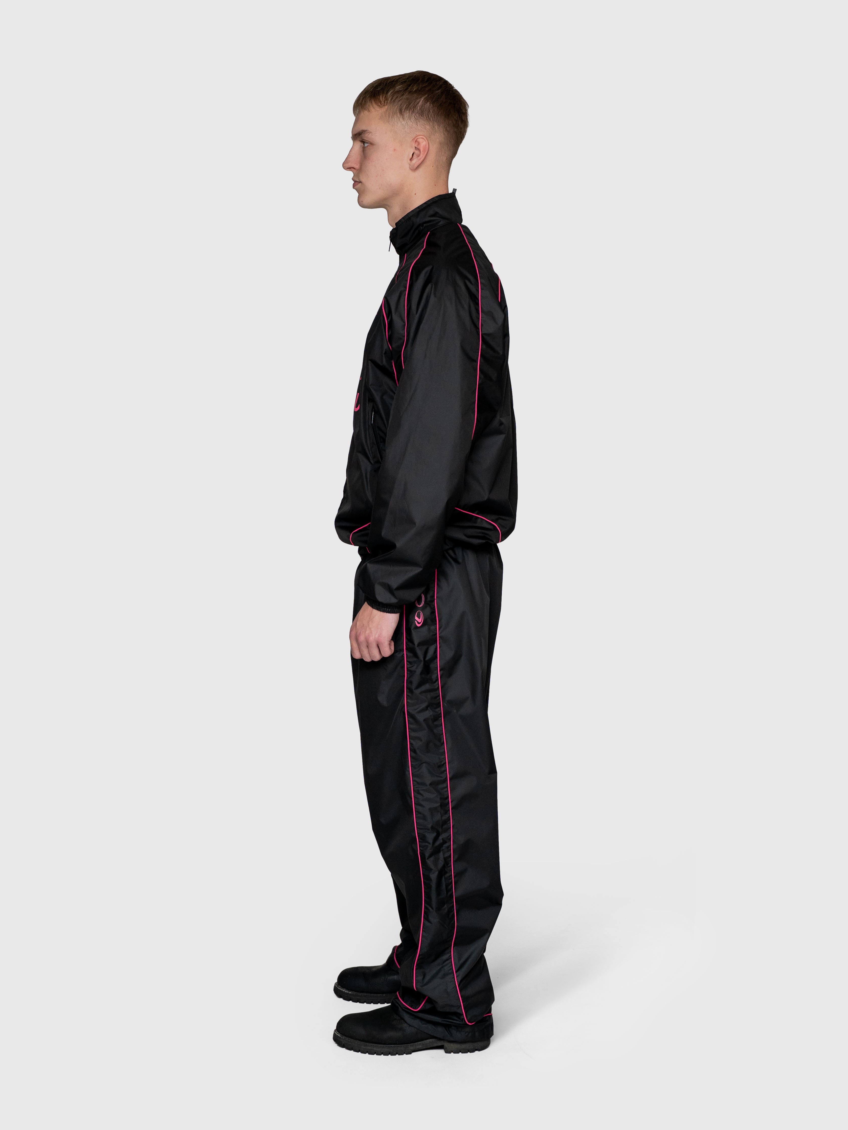 Dismissed Track Jacket - Black/Pink