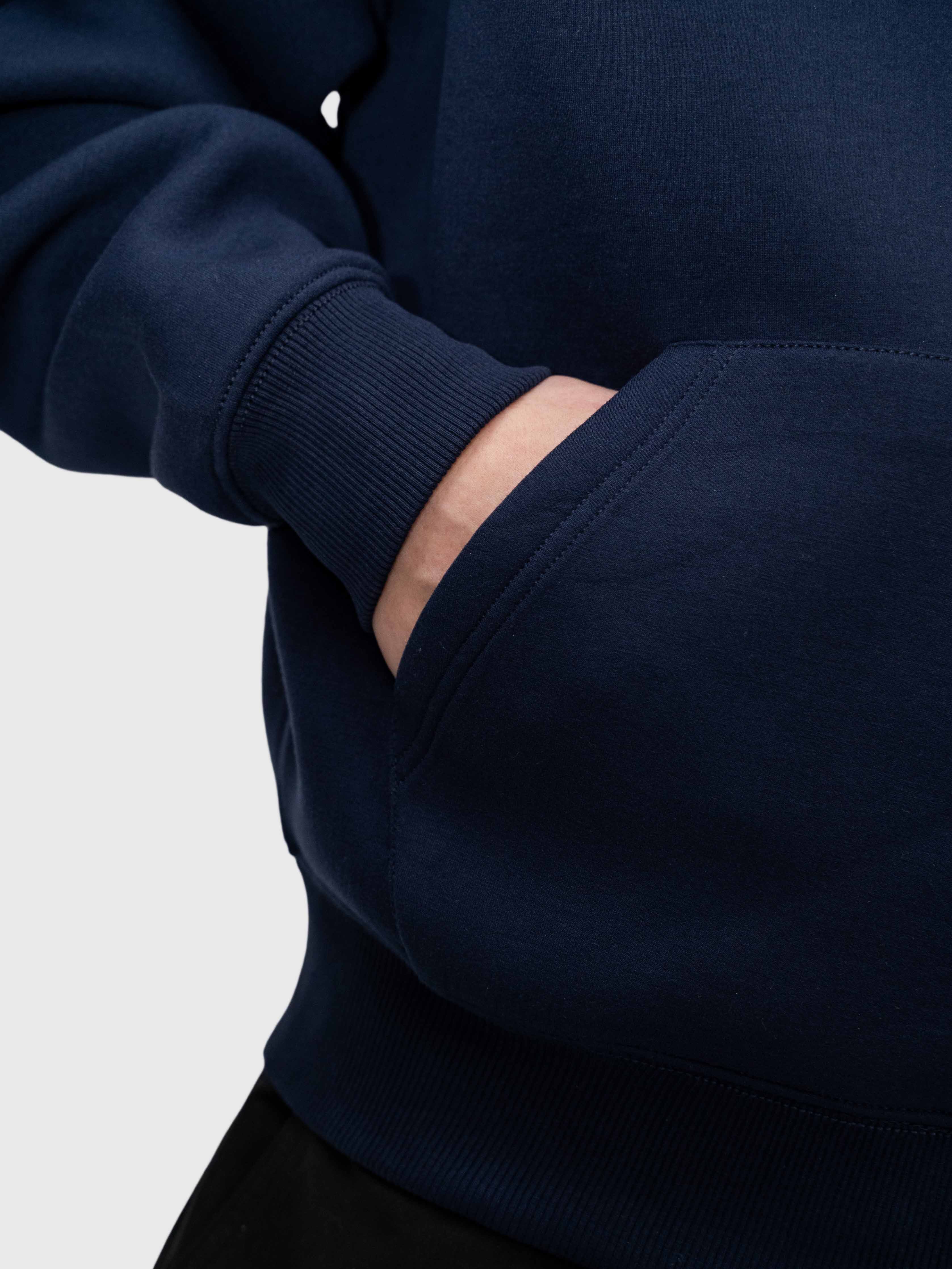 Scuba Embossed Zip Hoodie - Midnight Navy