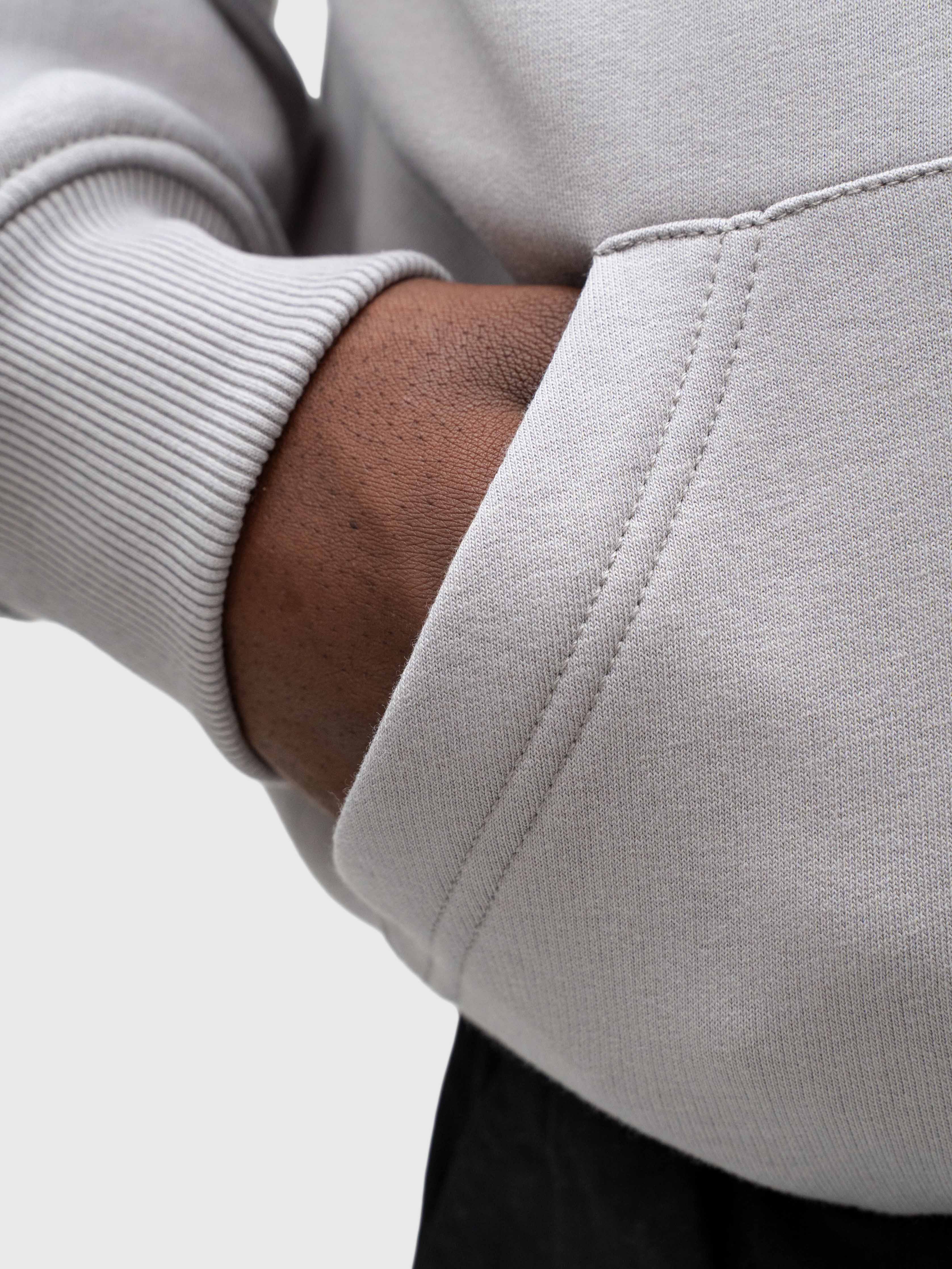 Confidence Hoodie - Neutral Grey/White