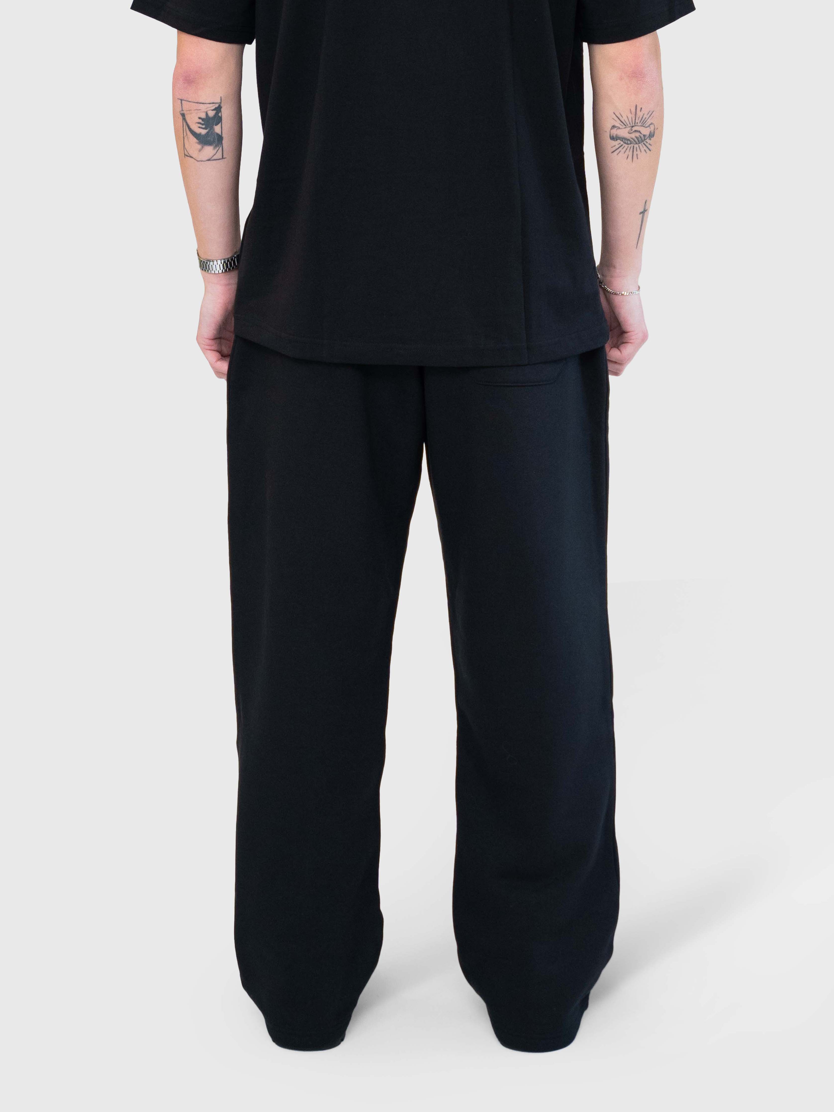 Logo Straight Sweatpants - Black/White