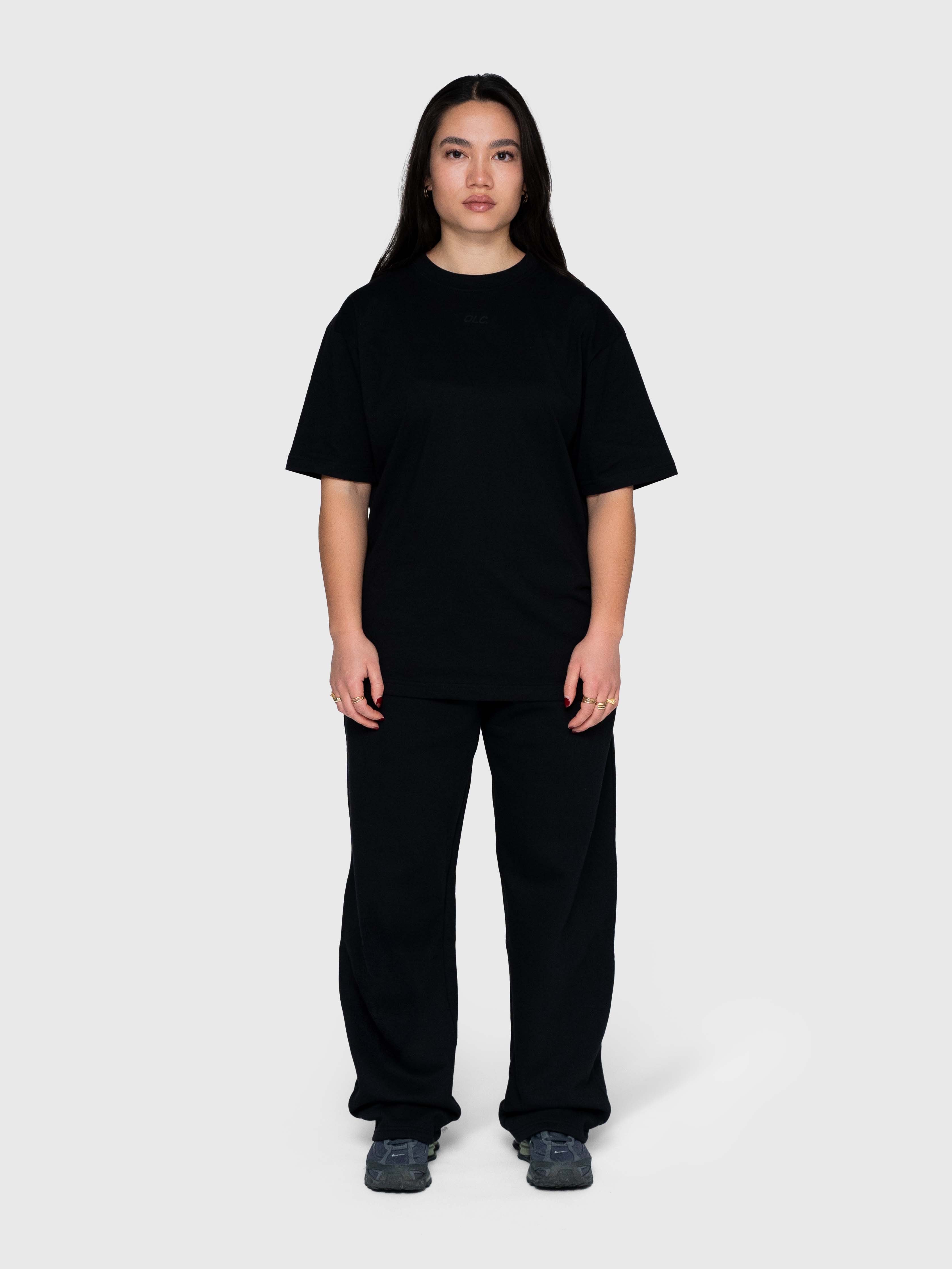 Logo Straight Sweatpants - Black/White