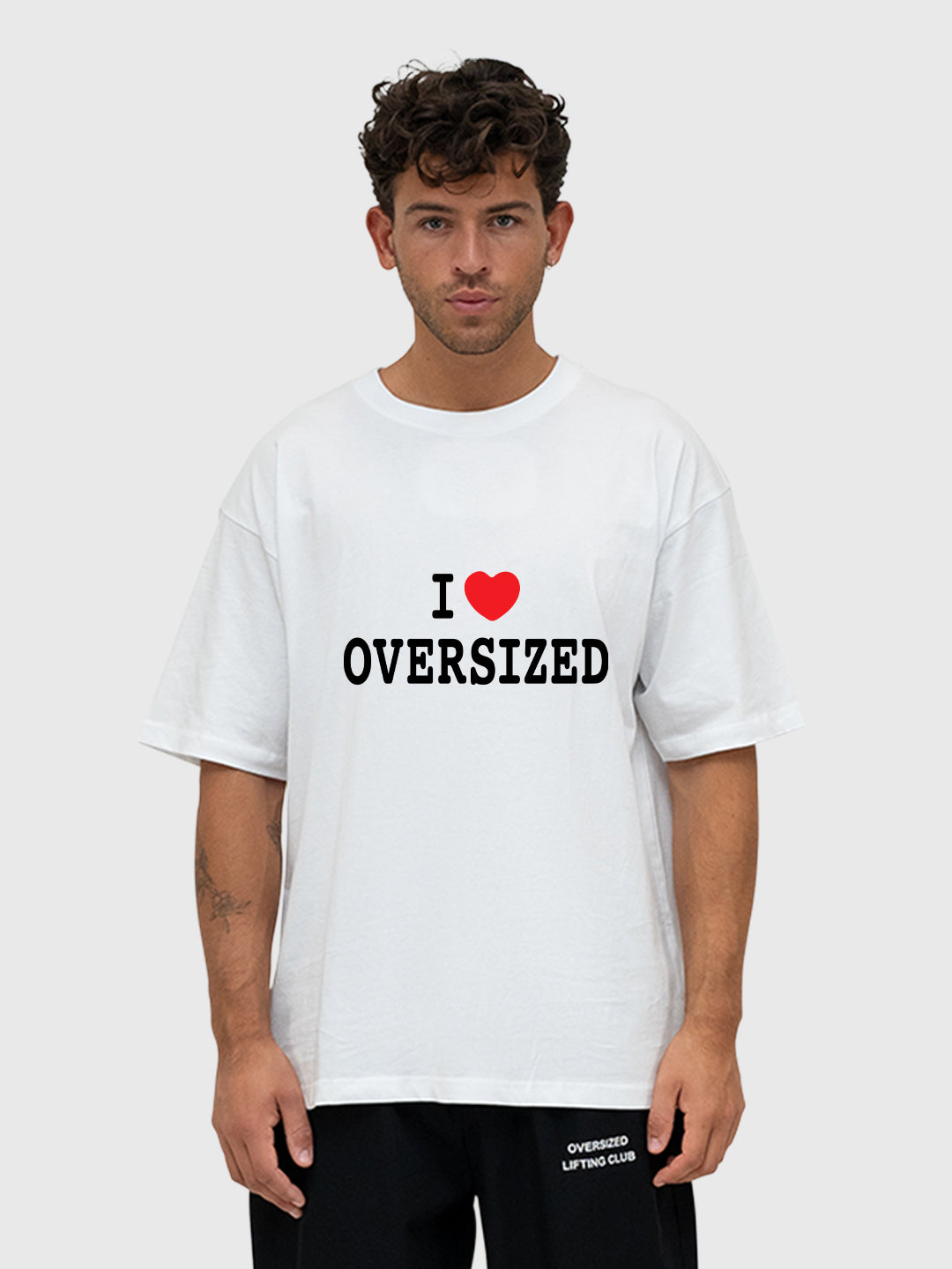 I Love Oversized Box Tee - White/Black