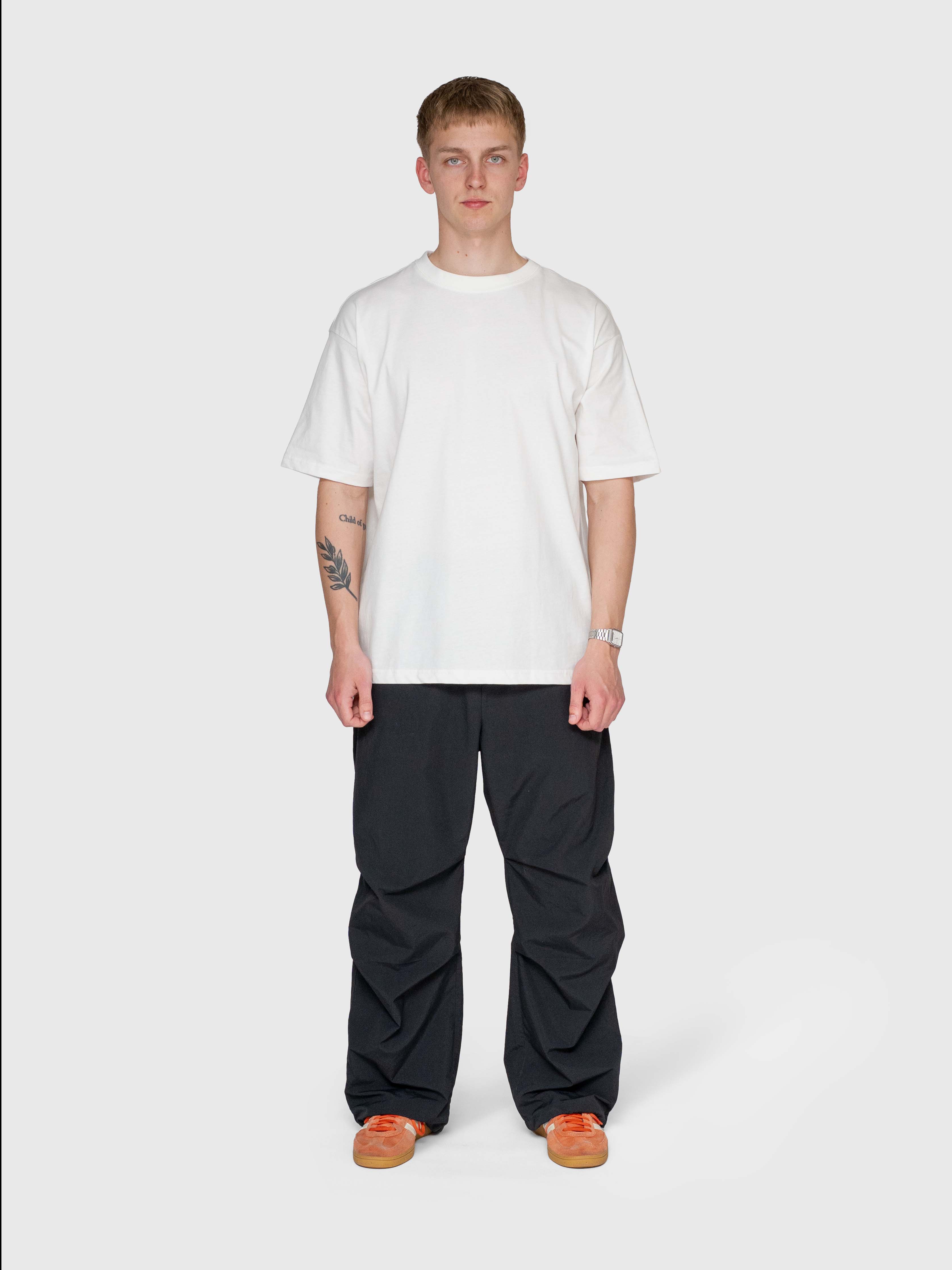 Over box tee - Cream/Blue