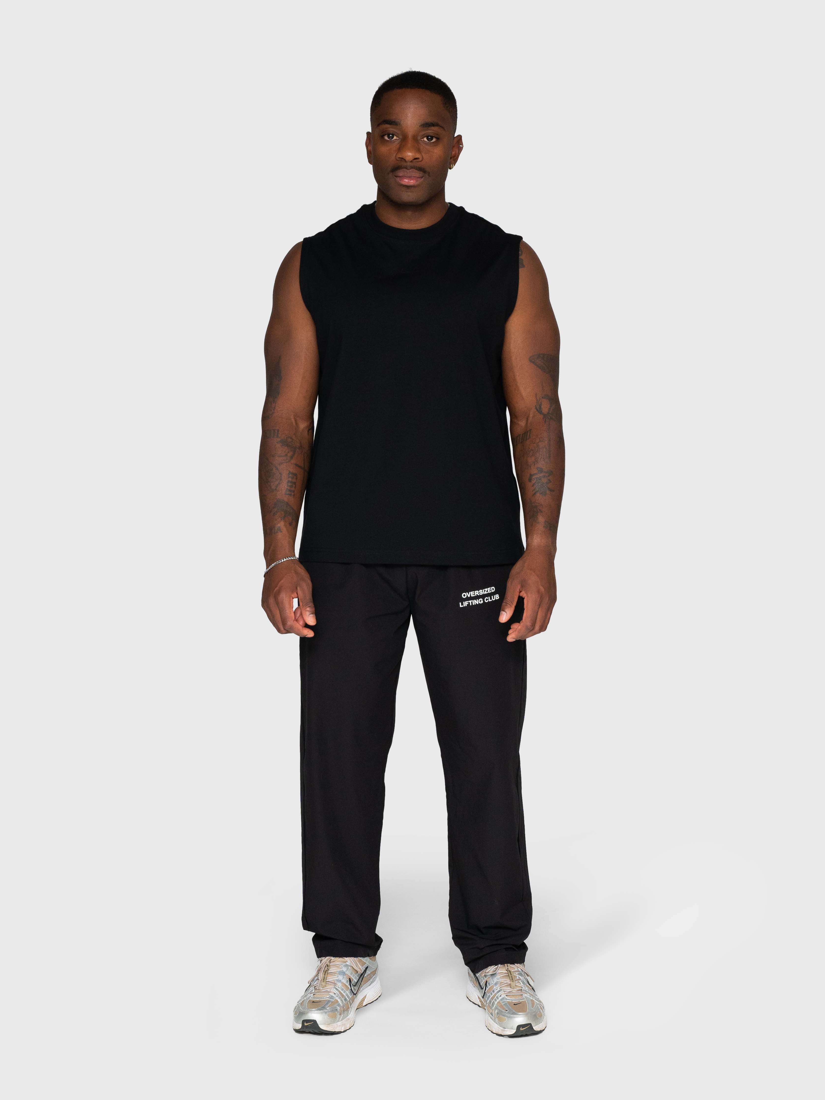 Heavyweight Cut Off Tee - Black/White