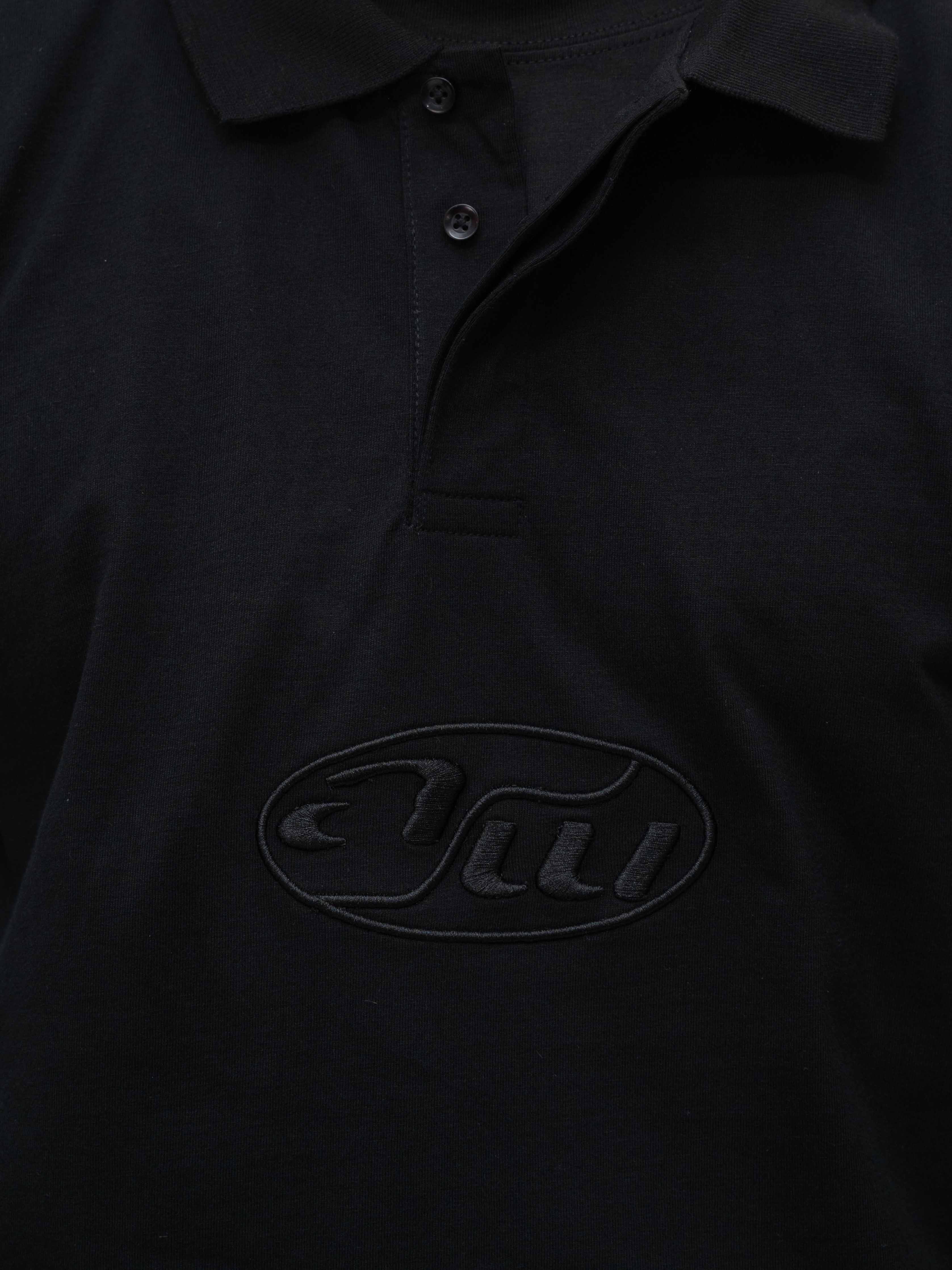 AW Polo Long Sleeve - Black/Black