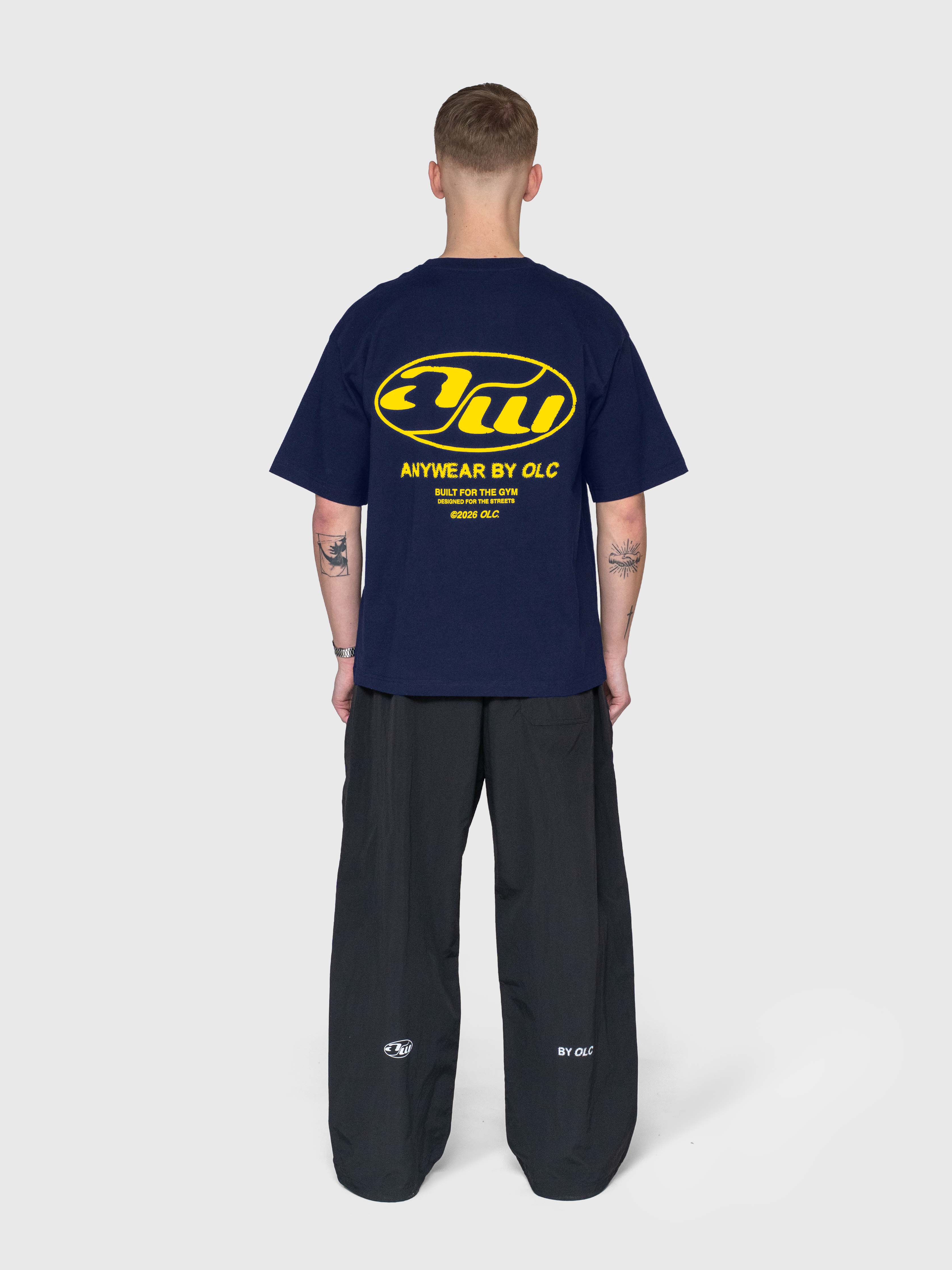 Anywear Box Tee - Navy/Yellow
