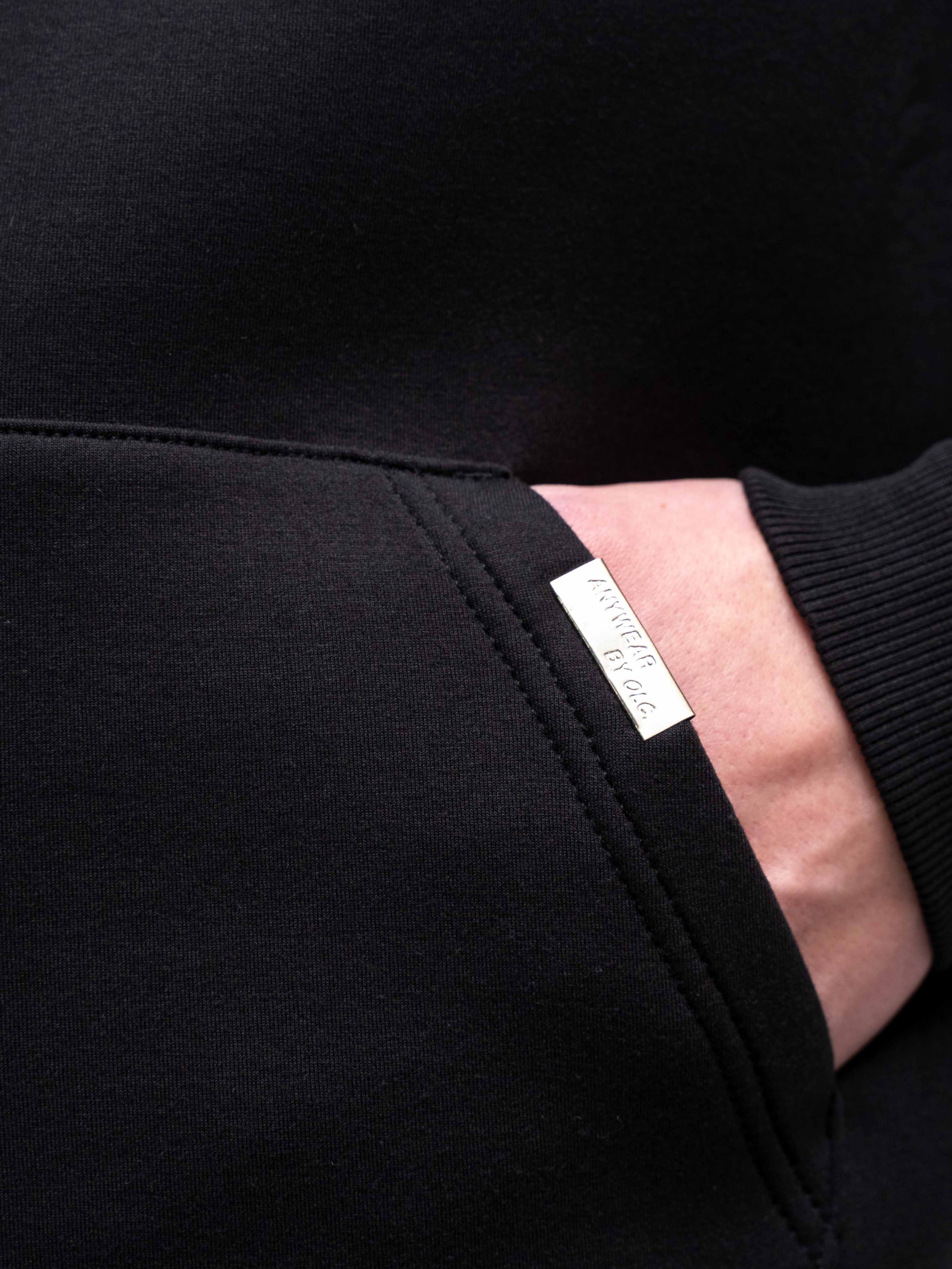 AW Puff Zip Hoodie - Black/White