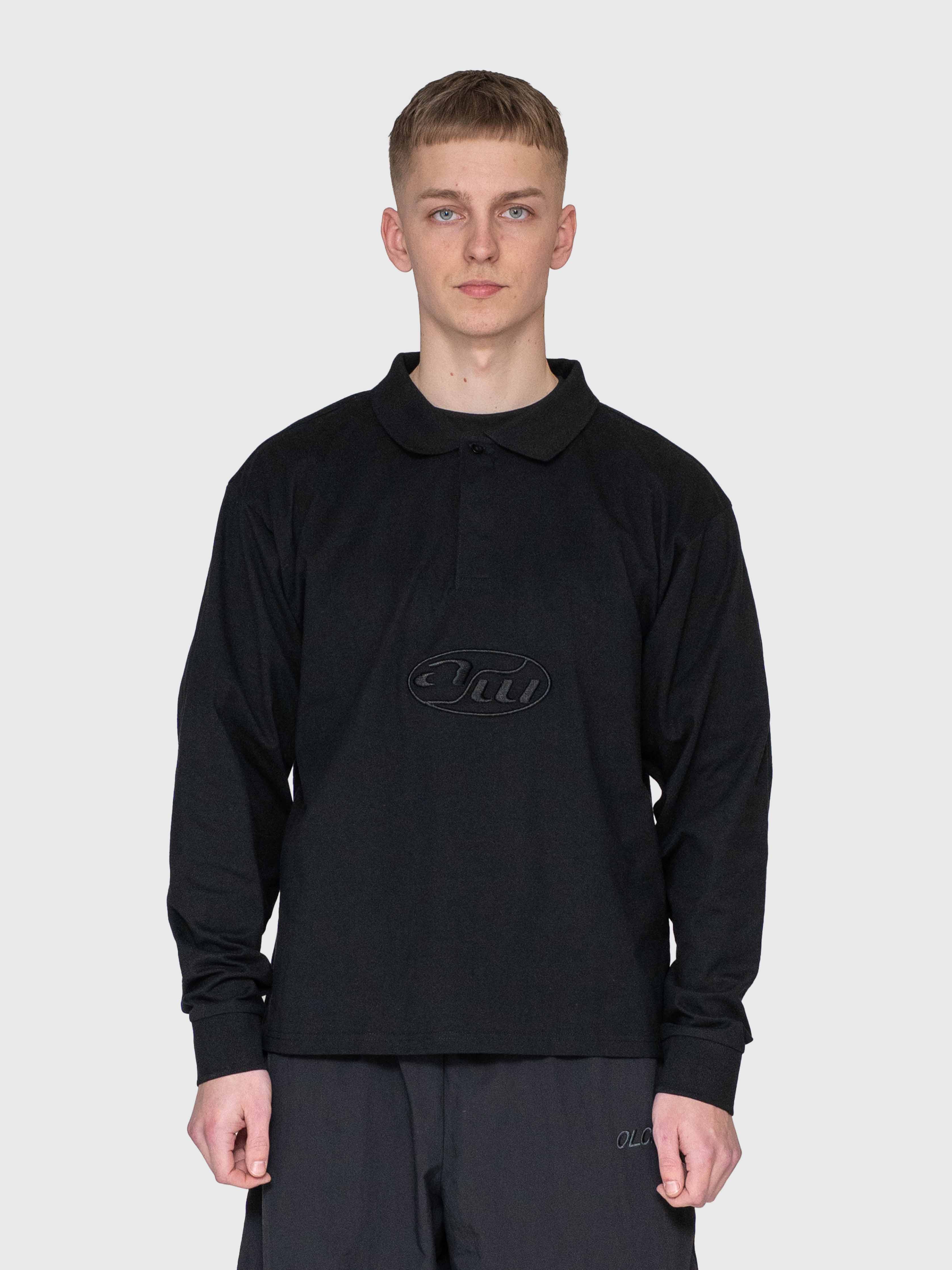 AW Polo Long Sleeve - Black/Black