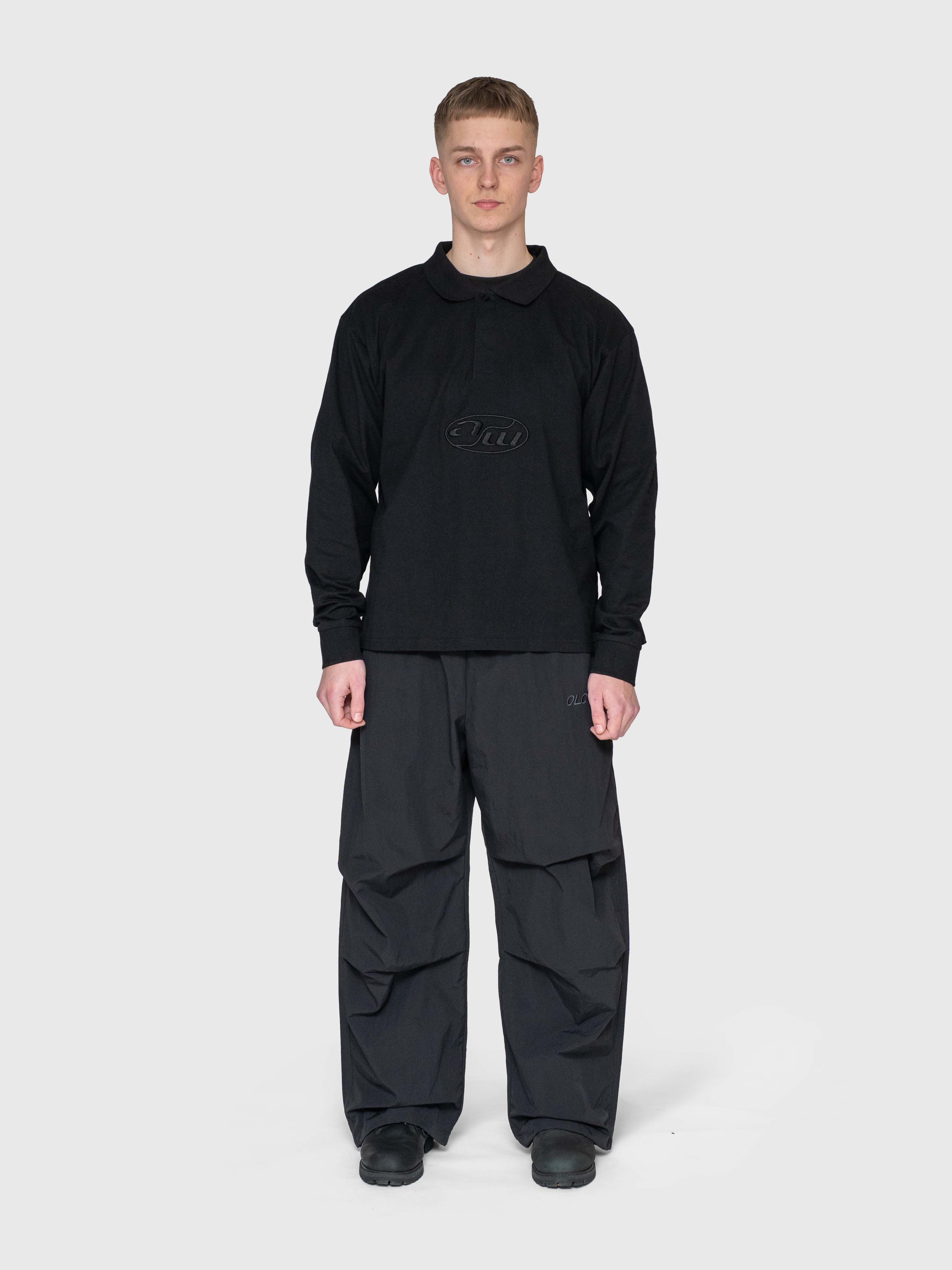 AW Polo Long Sleeve - Black/Black