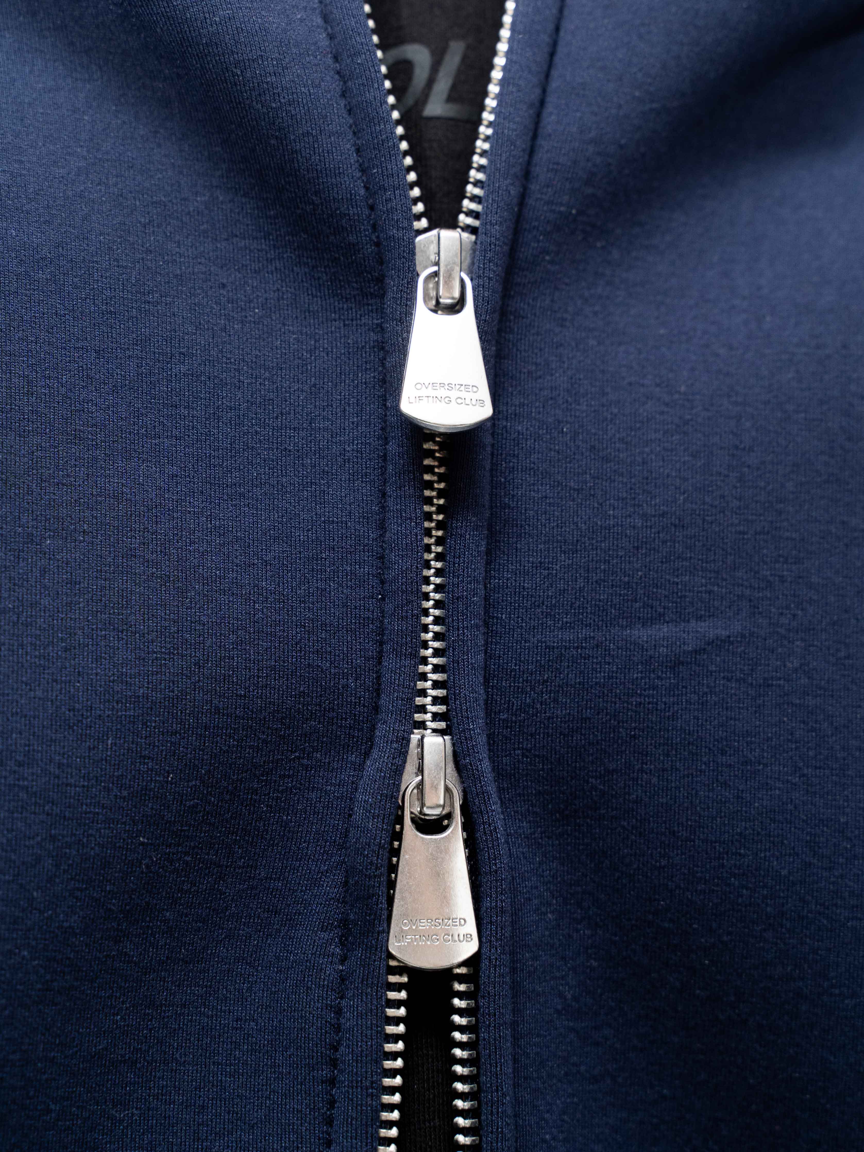 Scuba Embossed Zip Hoodie - Midnight Navy