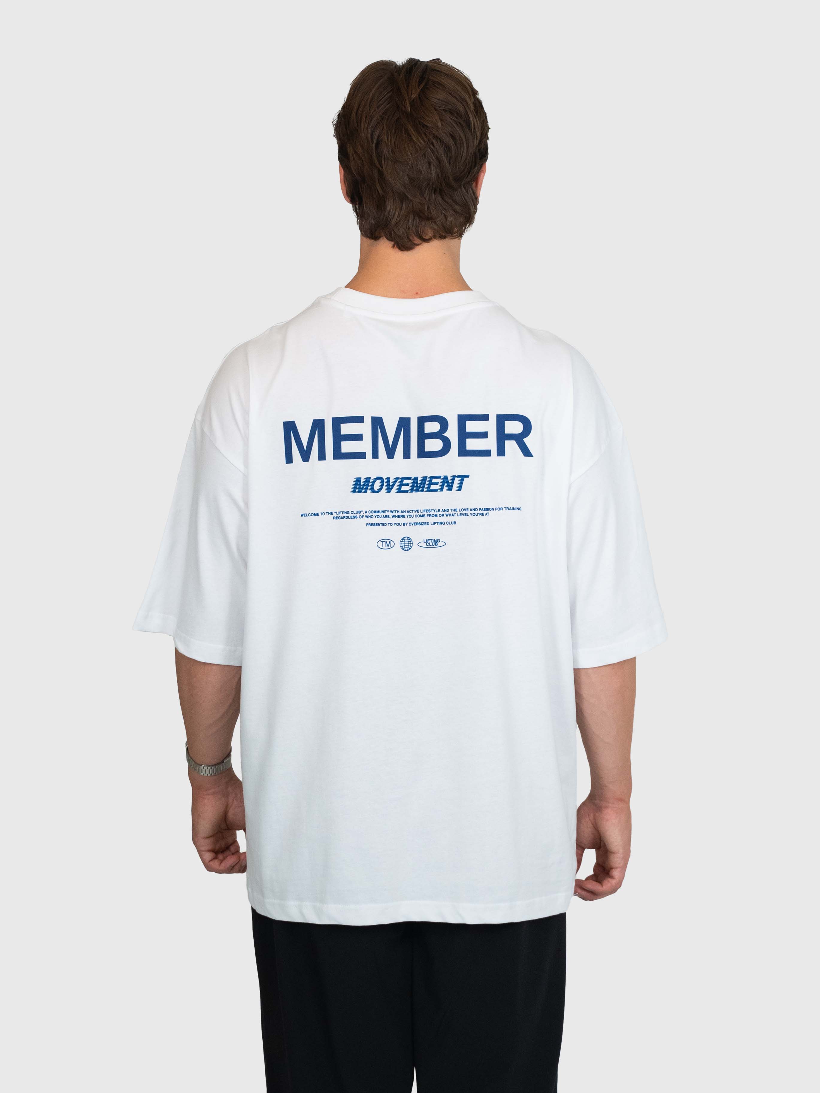 Member Box Tee - White/Navy Blue