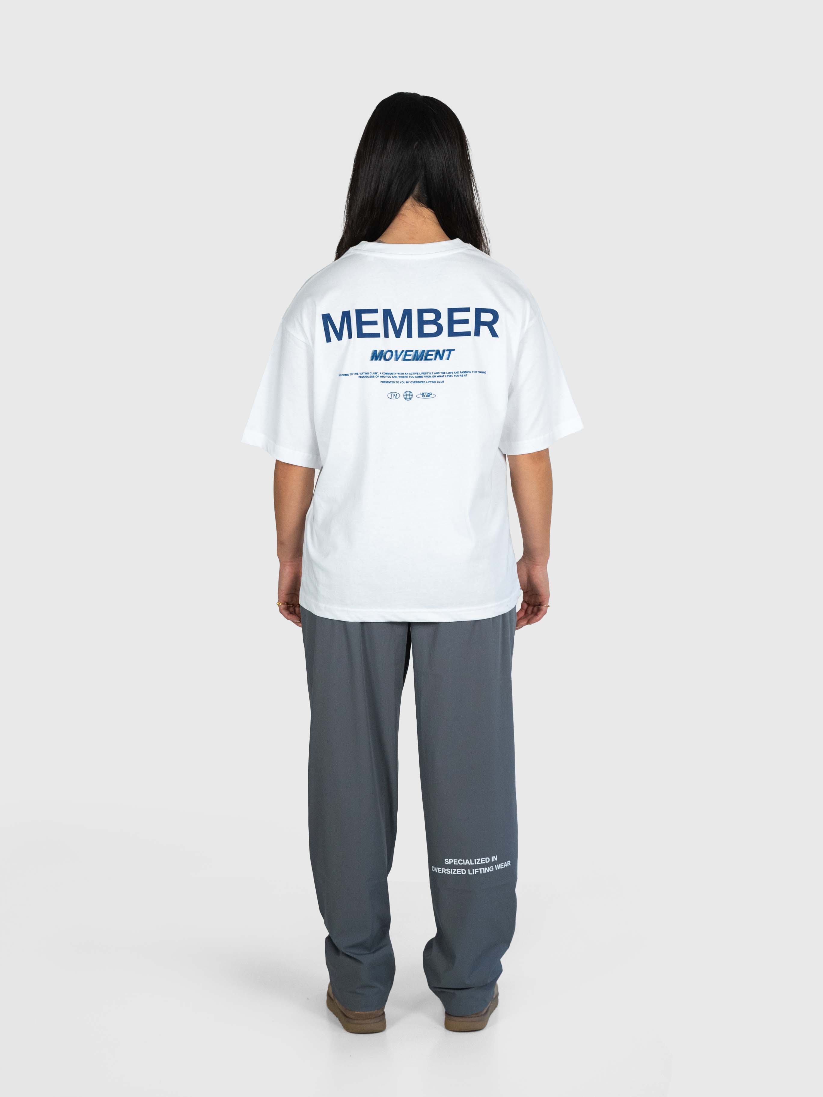 Member Box Tee - White/Navy Blue