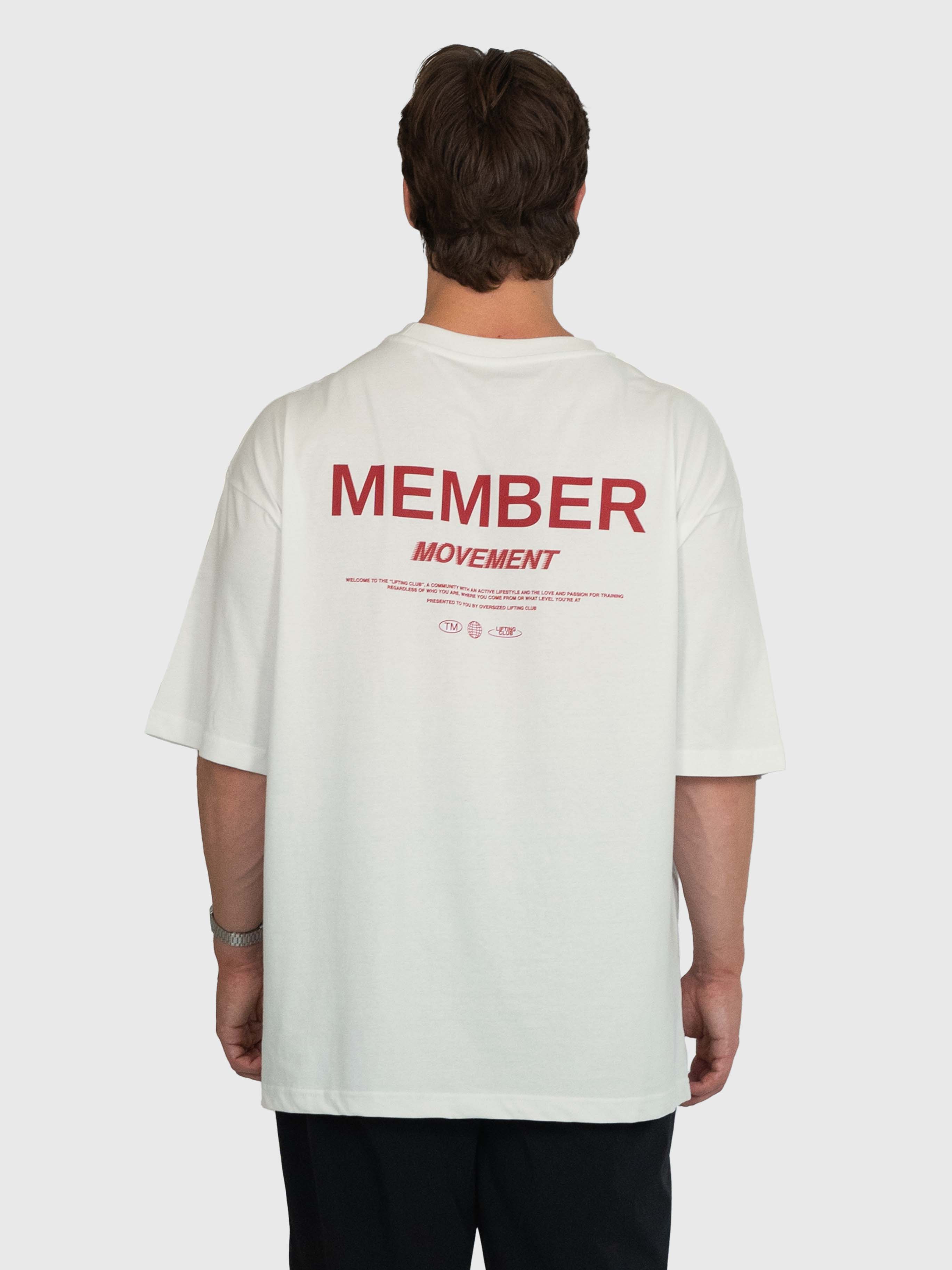 Member Box Tee - Cream White/Burgundy Red