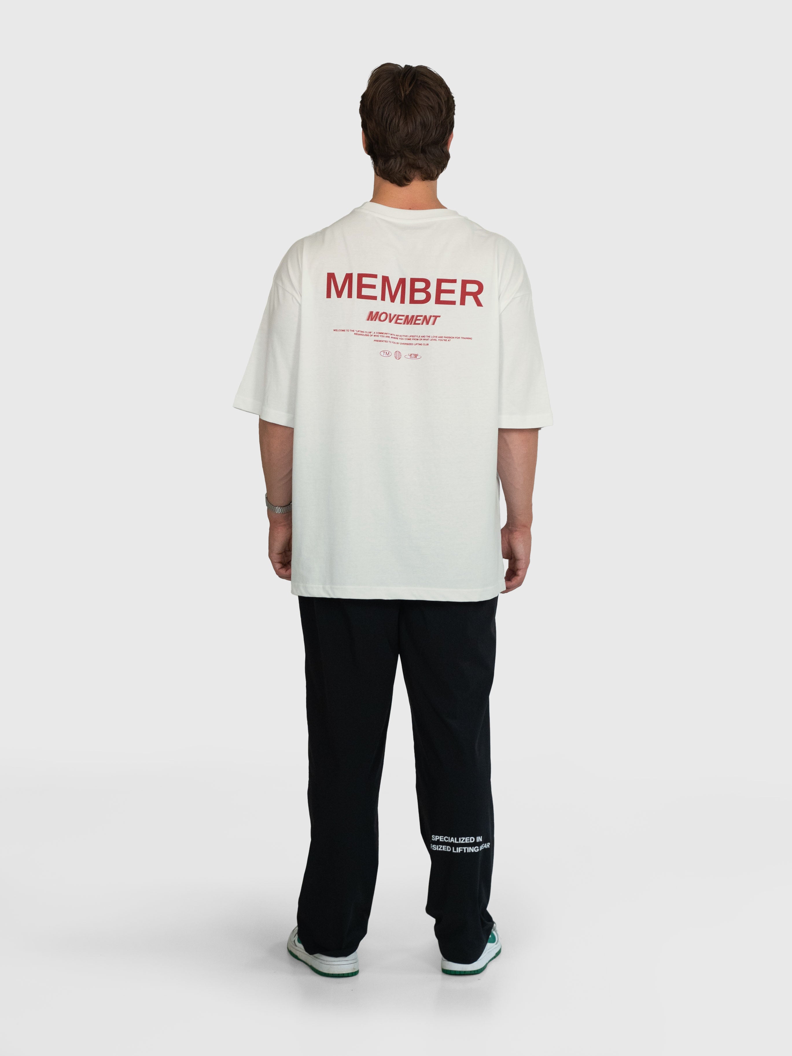 Member Box Tee - Cream White/Burgundy Red