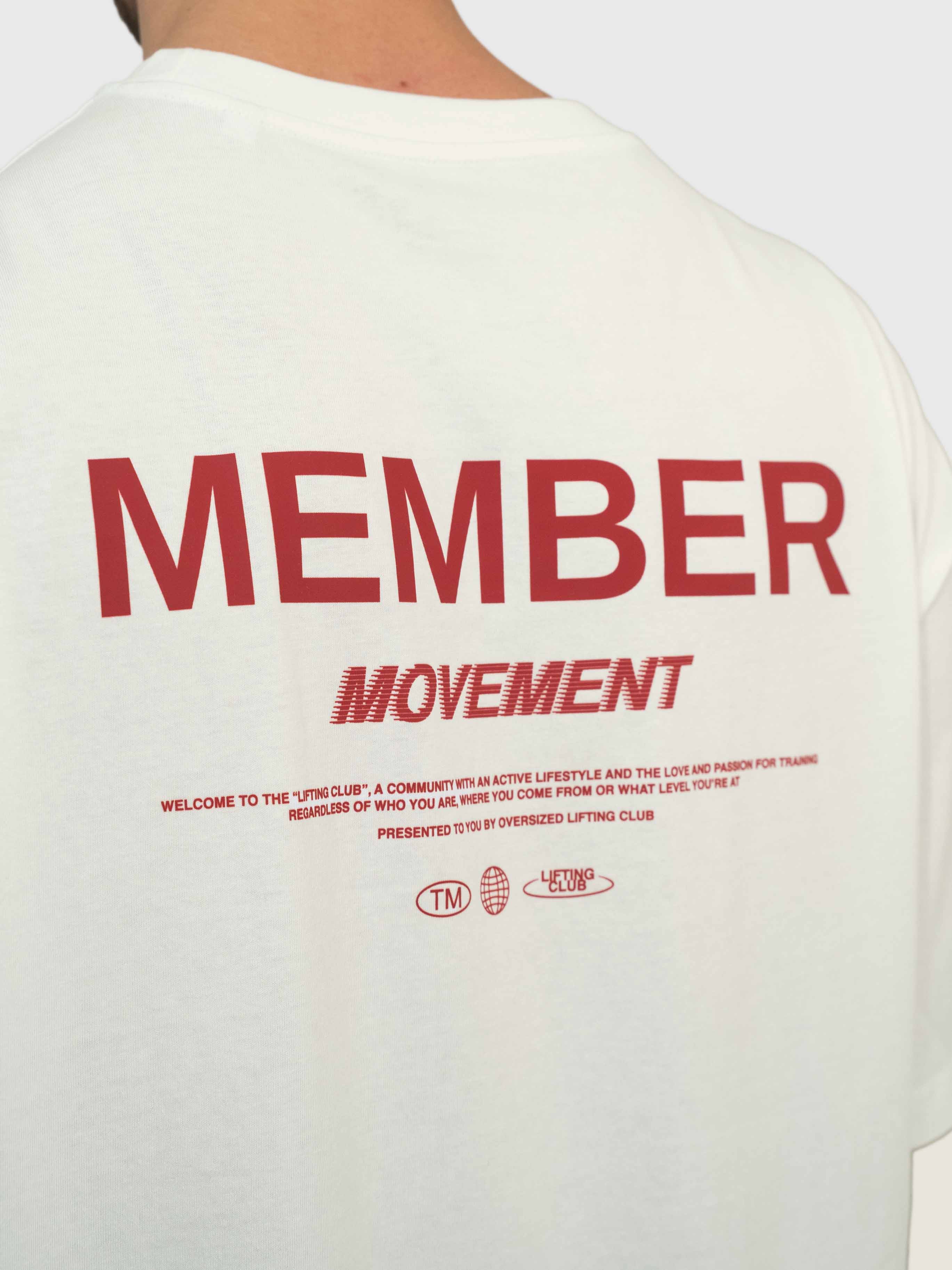 Member Box Tee - Cream White/Burgundy Red