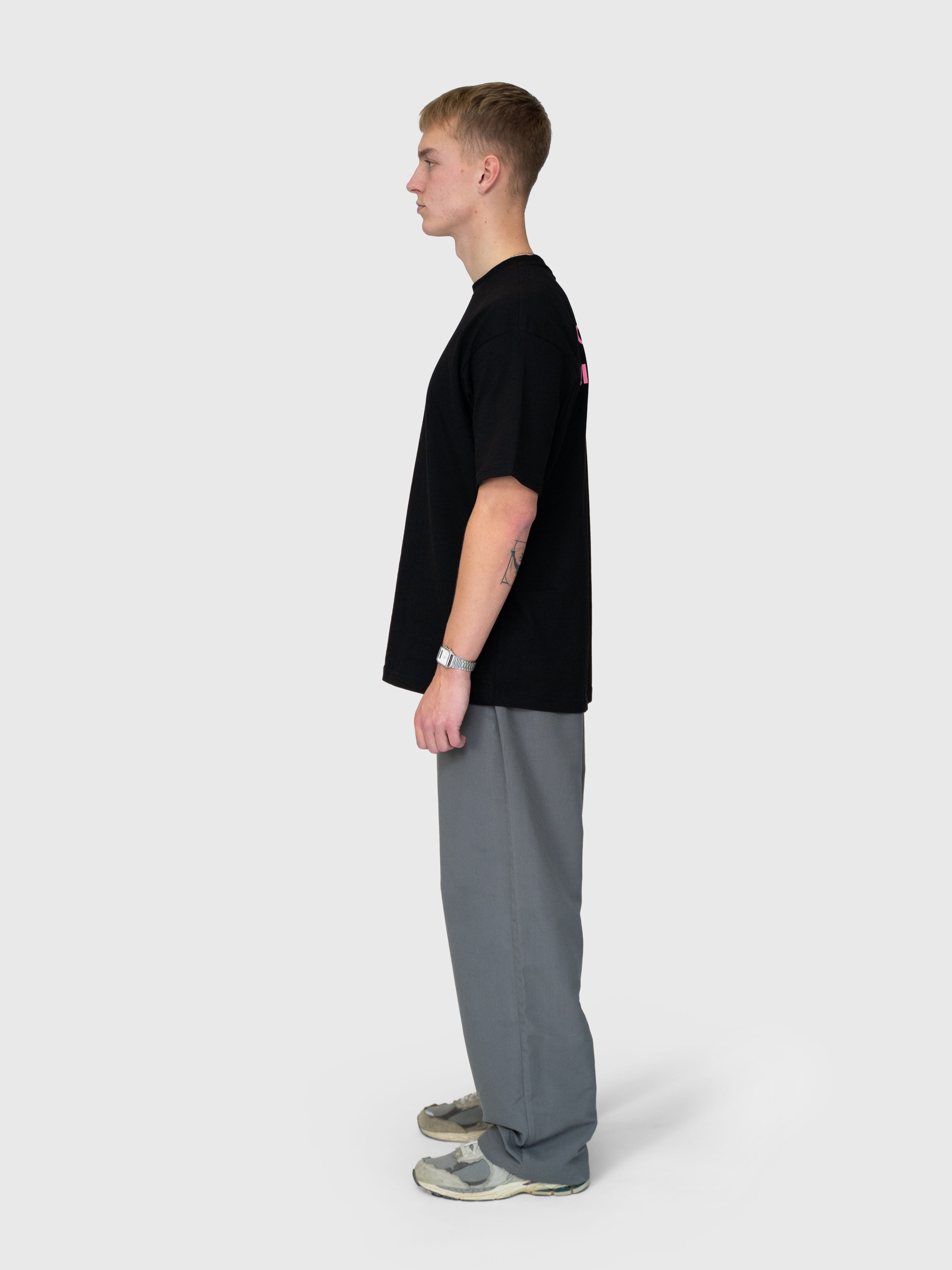 Logo Core Pants - Charcoal/White