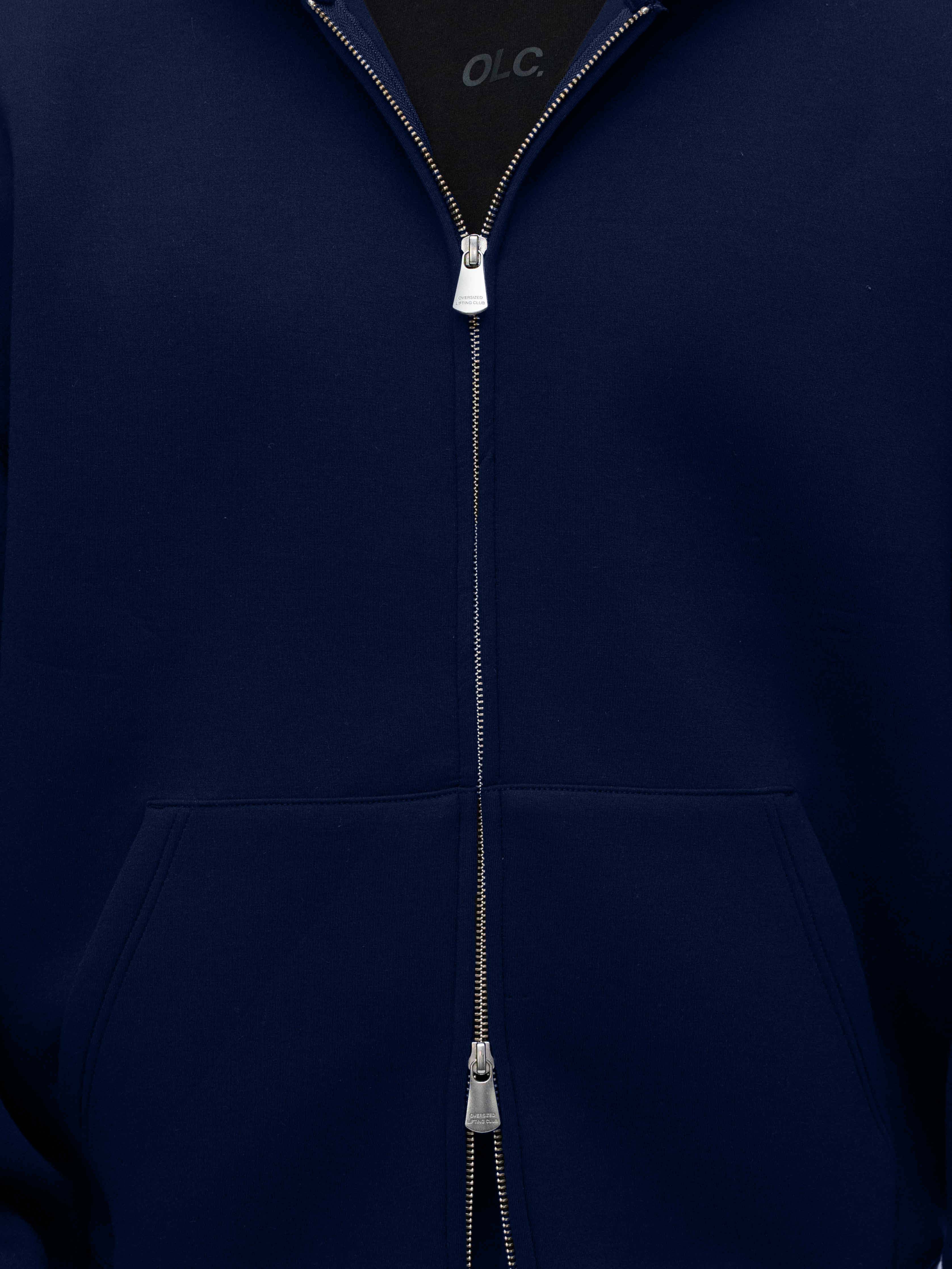 Scuba Embossed Zip Hoodie - Midnight Navy