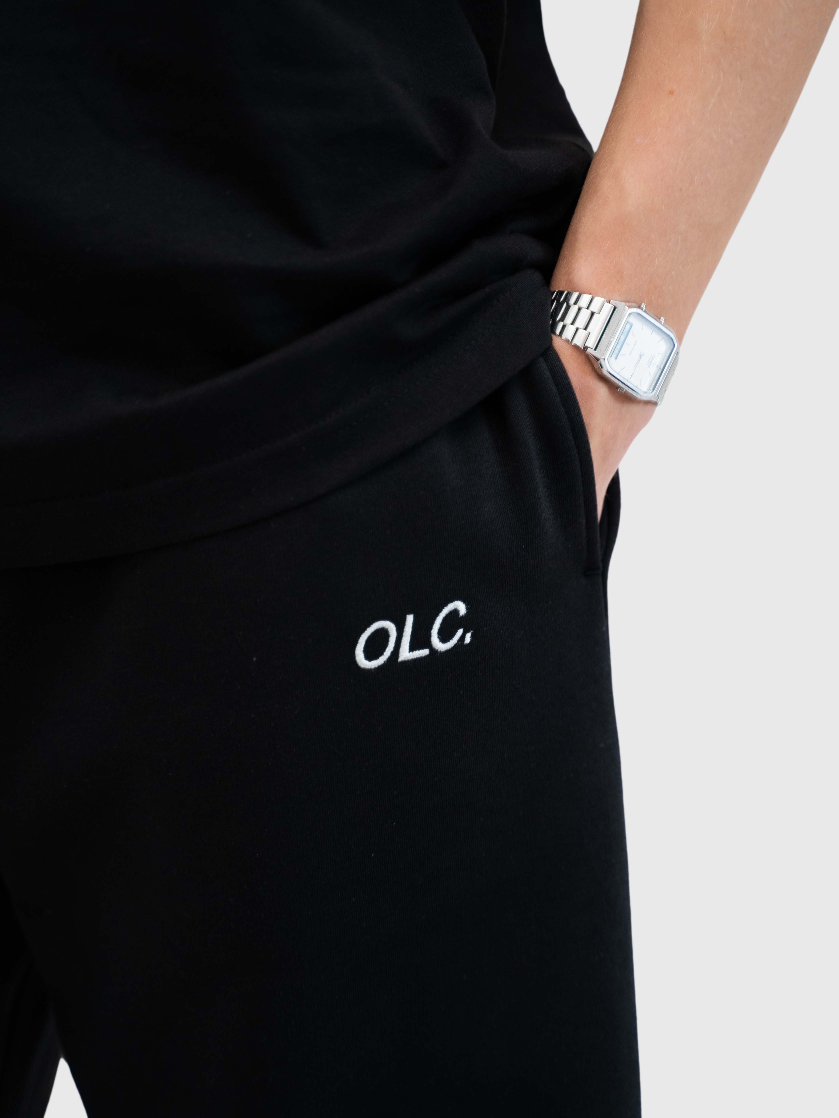 Logo Straight Sweatpants - Black/White