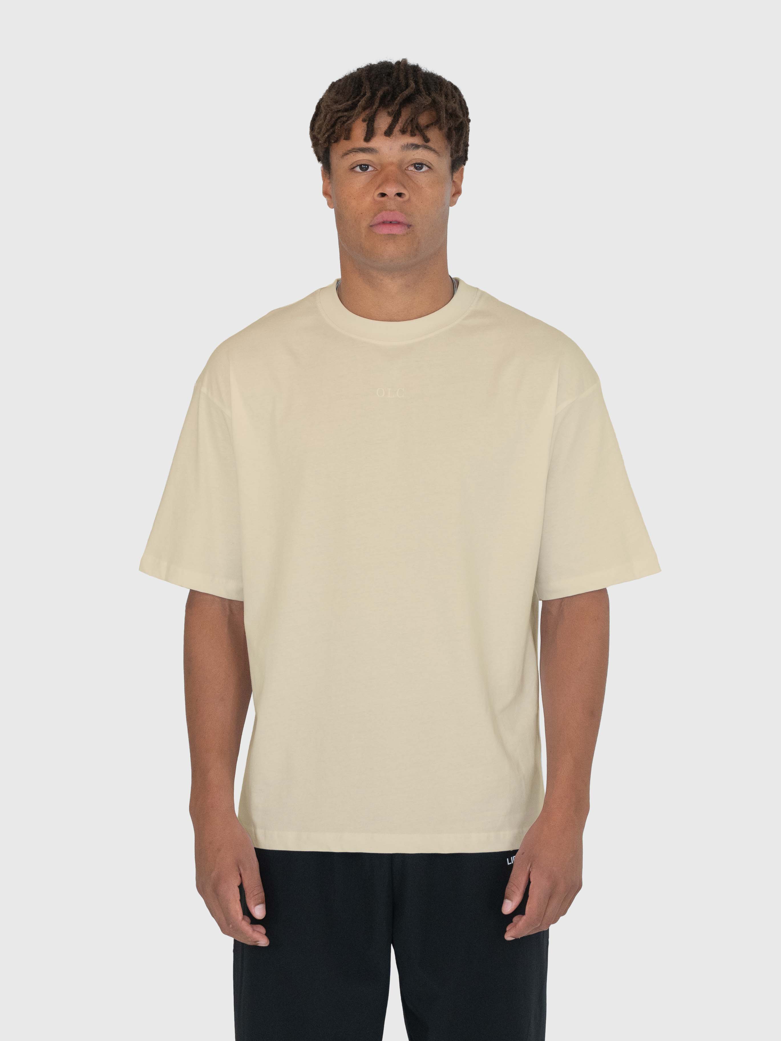 Confidence Box Tee - Beige/Brown