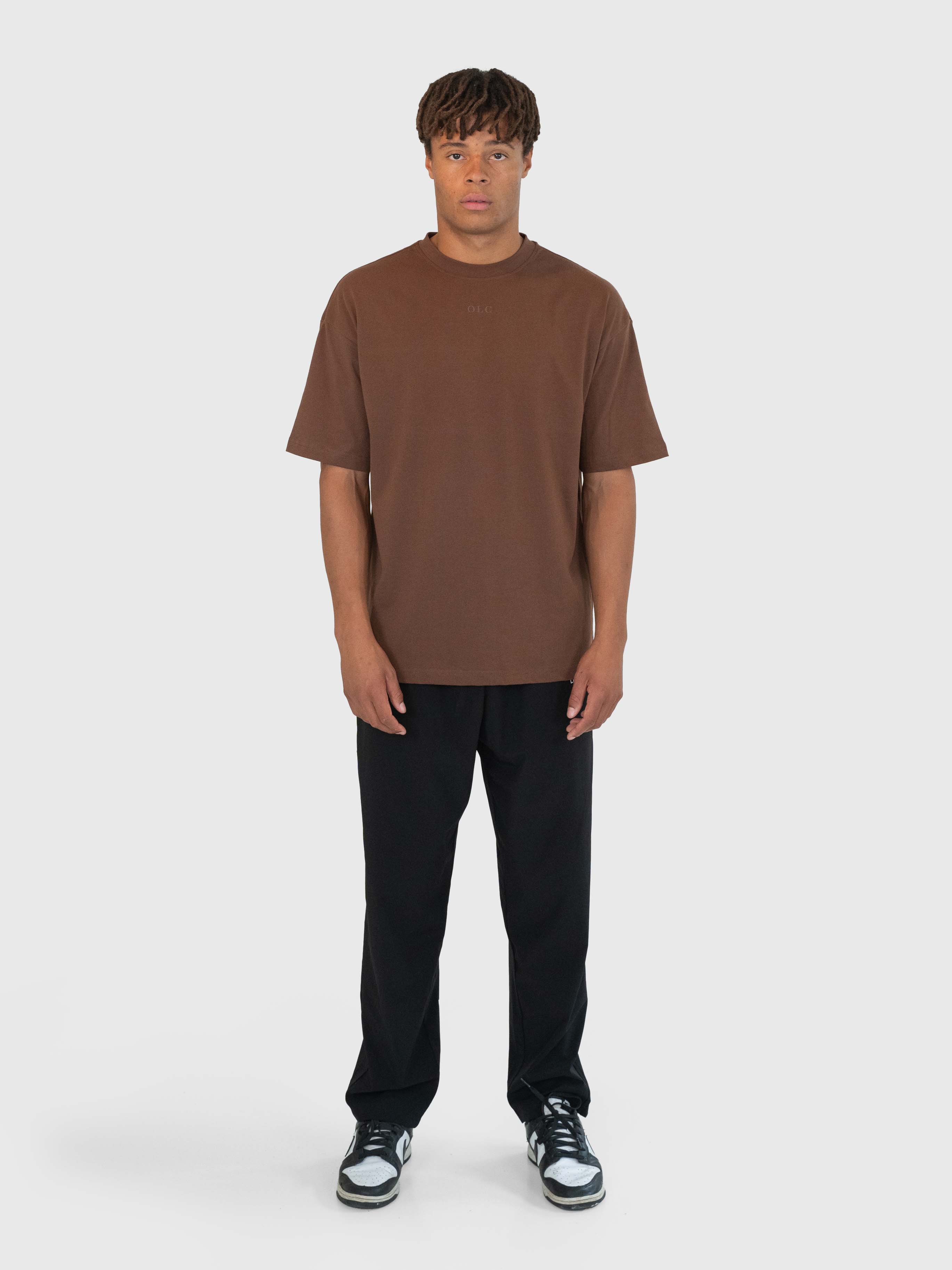 Heavyweight Confidence Box Tee - Brown/White