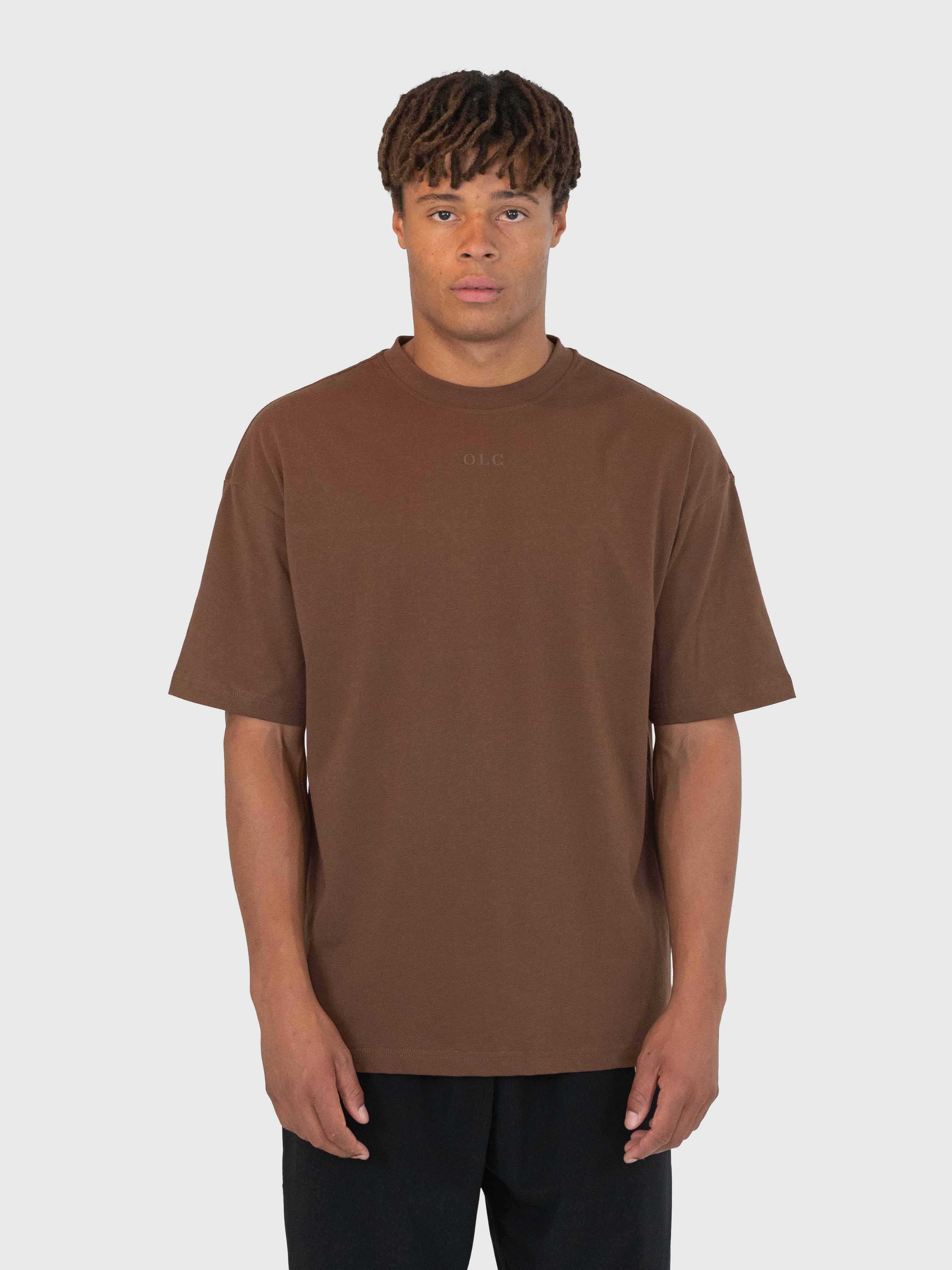 Heavyweight Confidence Box Tee - Brown/White