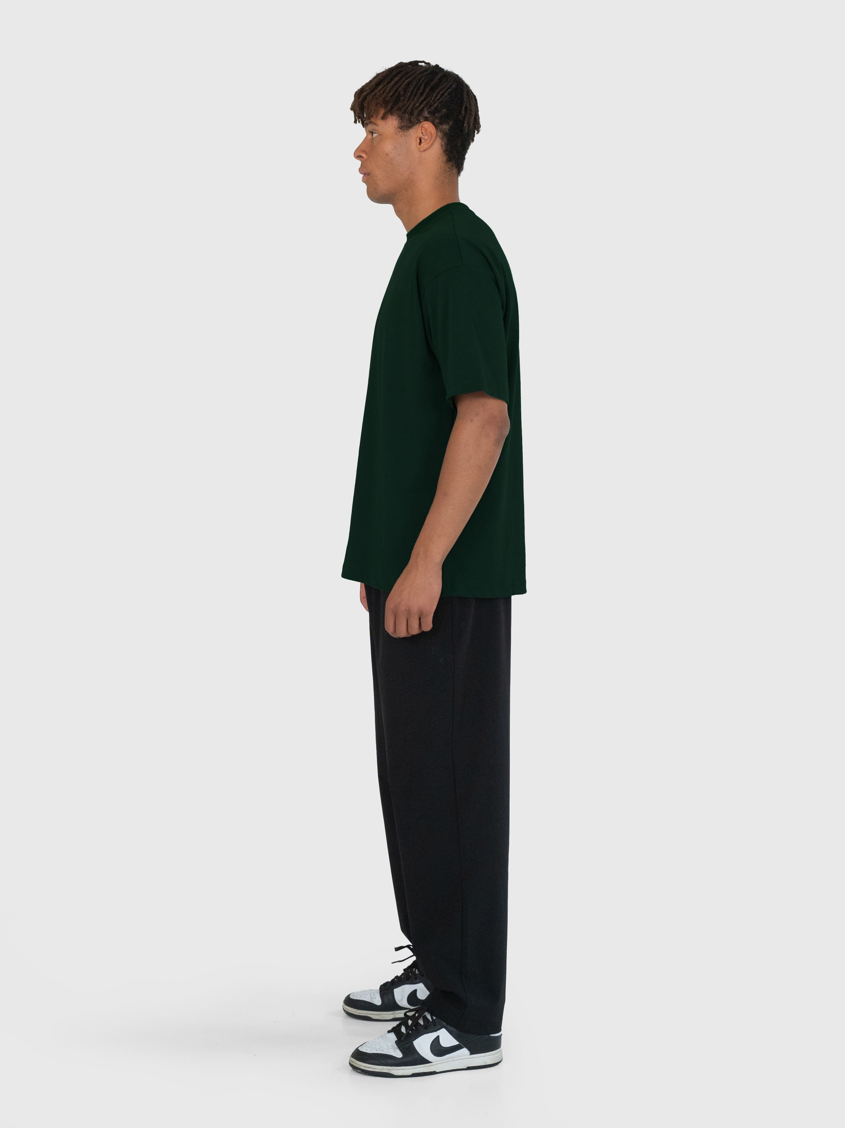 Heavyweight Confidence Box Tee - Forrest Green/White