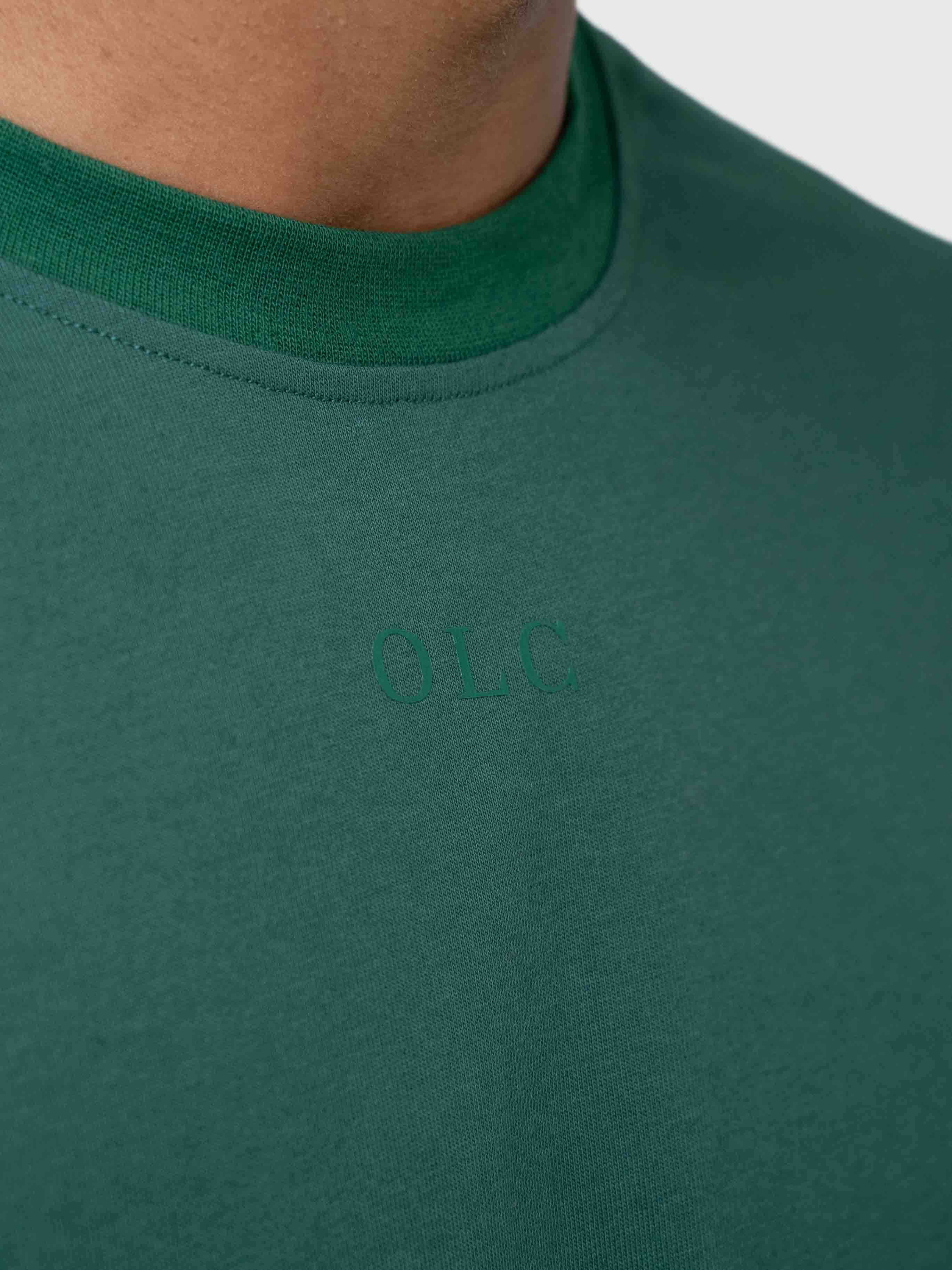 Heavyweight Confidence Box Tee - Forrest Green/Cream Yellow