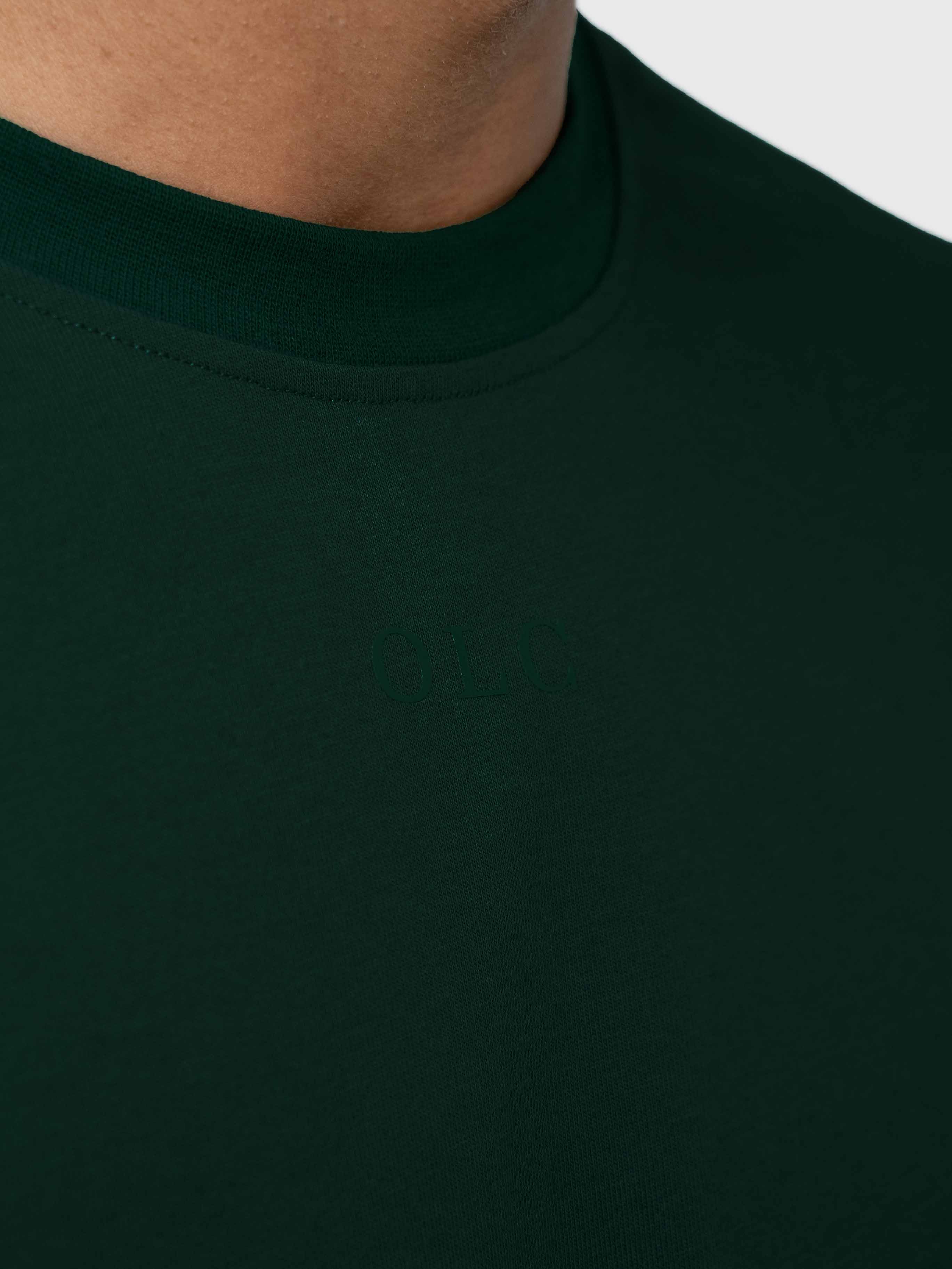Heavyweight Confidence Box Tee - Forrest Green/White