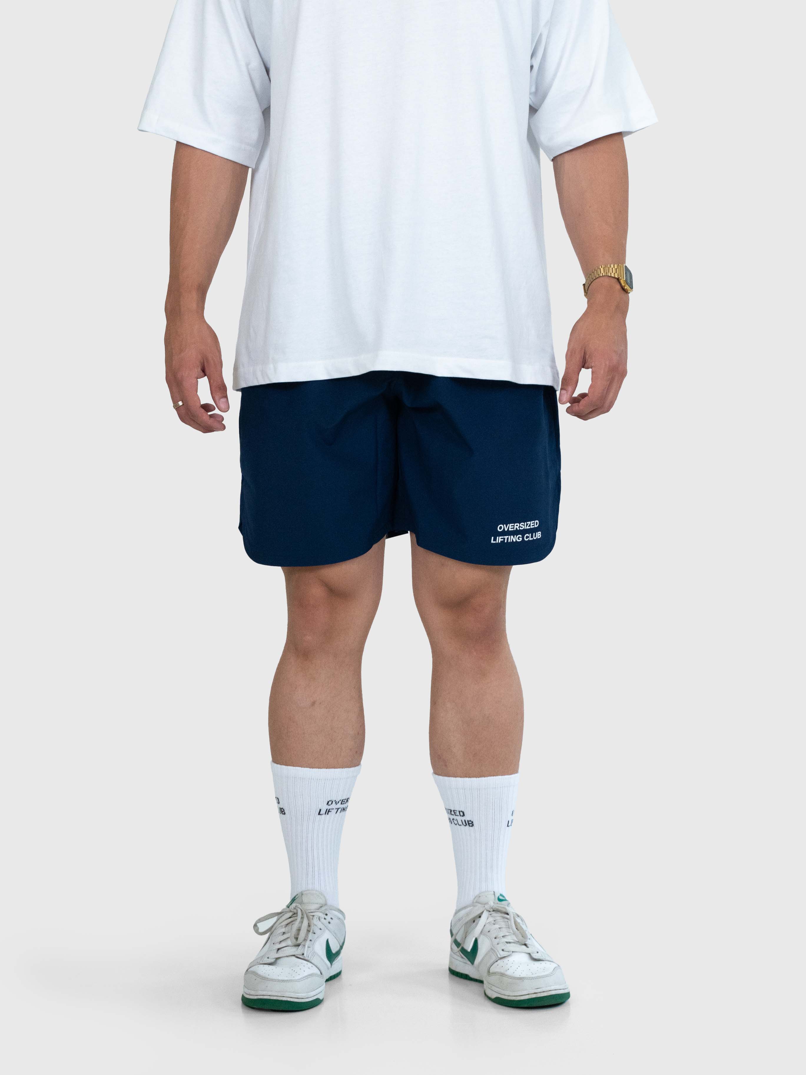 Confidence Tech Shorts - Navy Blue/White