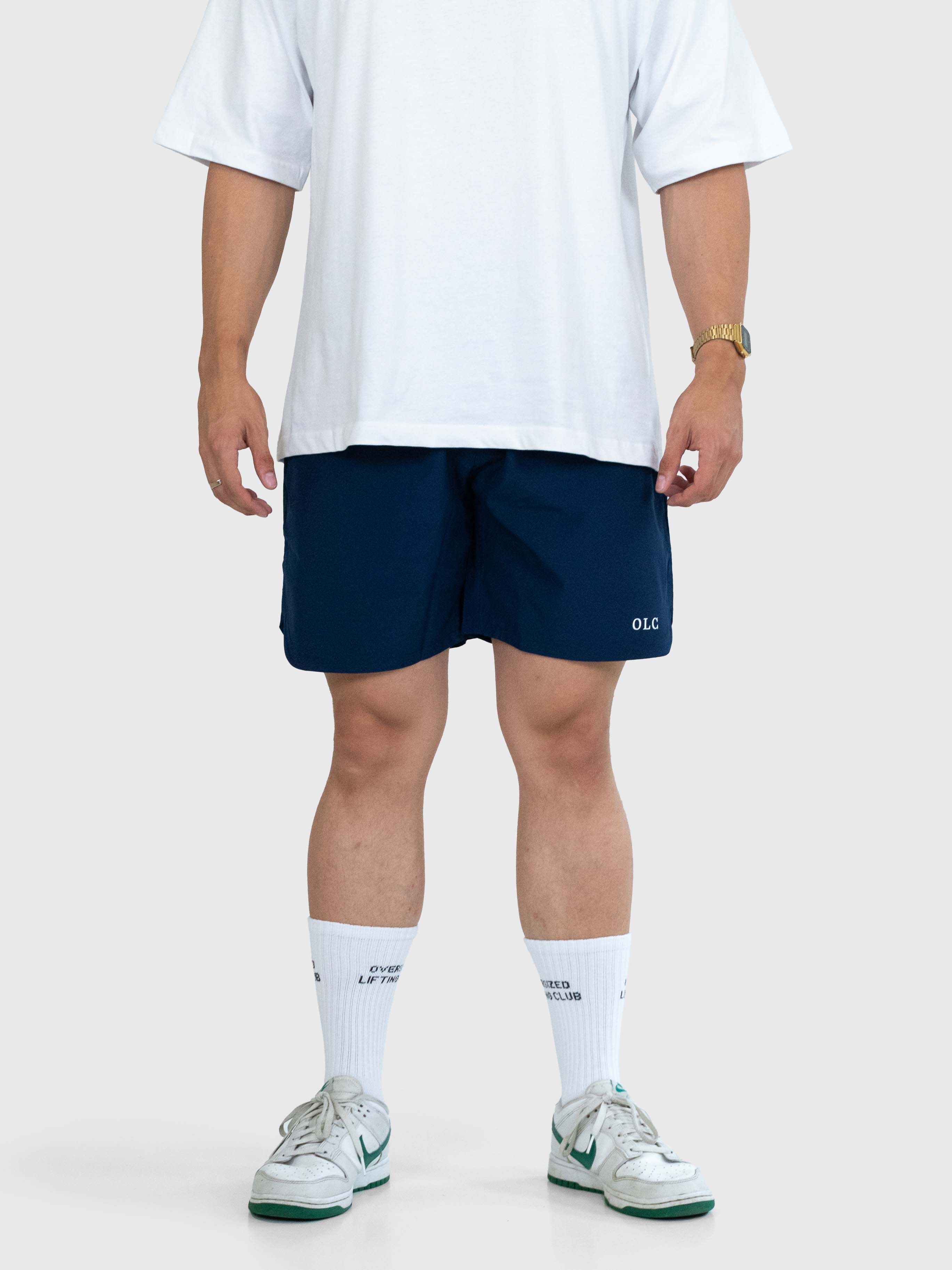 Essential Tech Shorts - Navy Blue/White