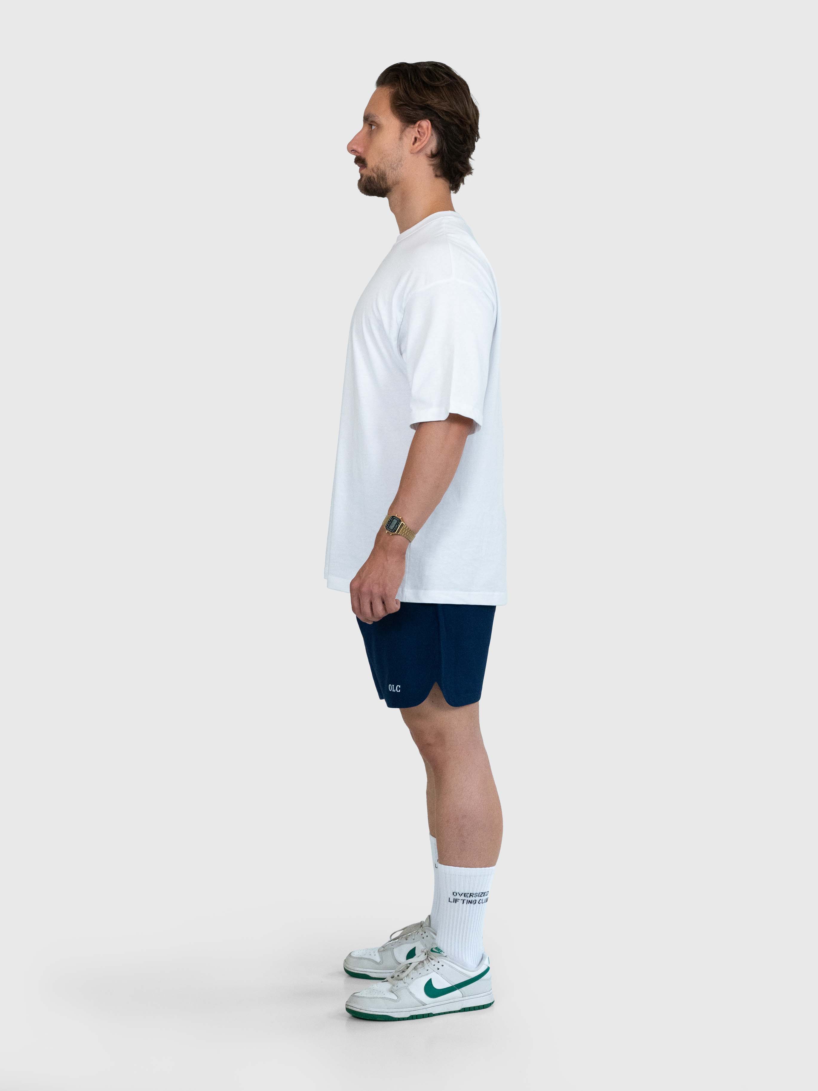 Essential Tech Shorts - Navy Blue/White