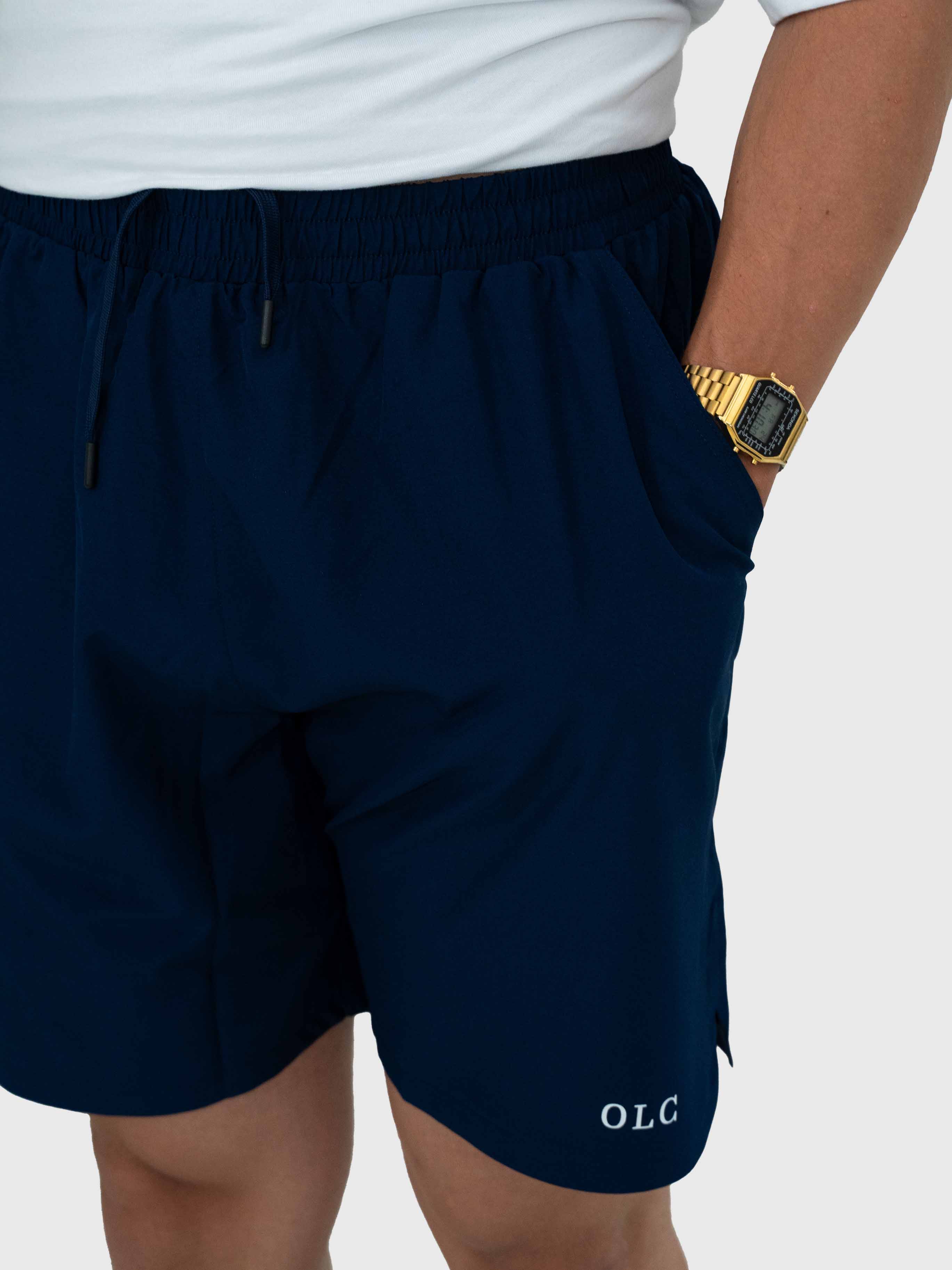 Essential Tech Shorts - Navy Blue/White