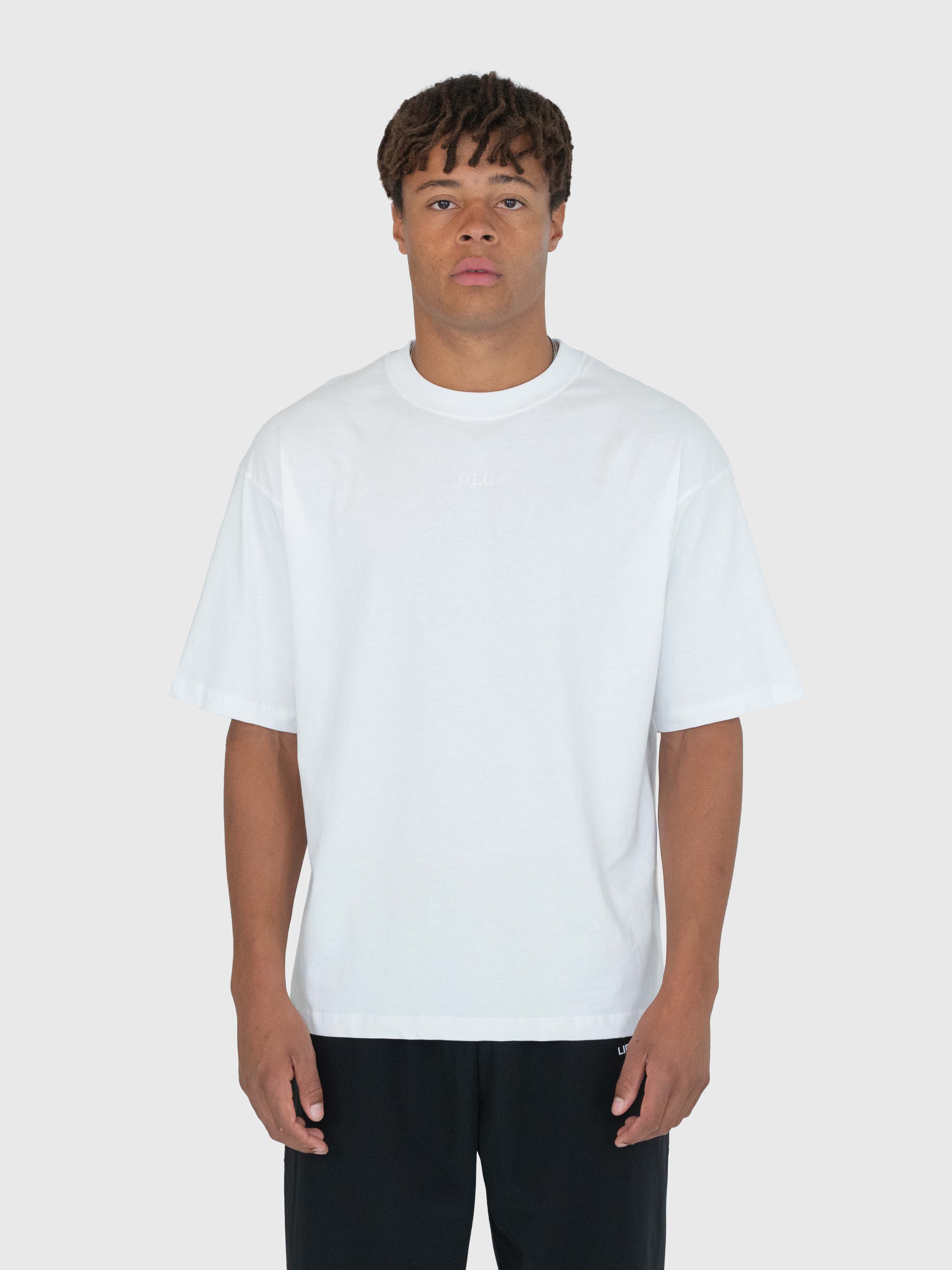 Confidence Box Tee - White/Petroleum Blue