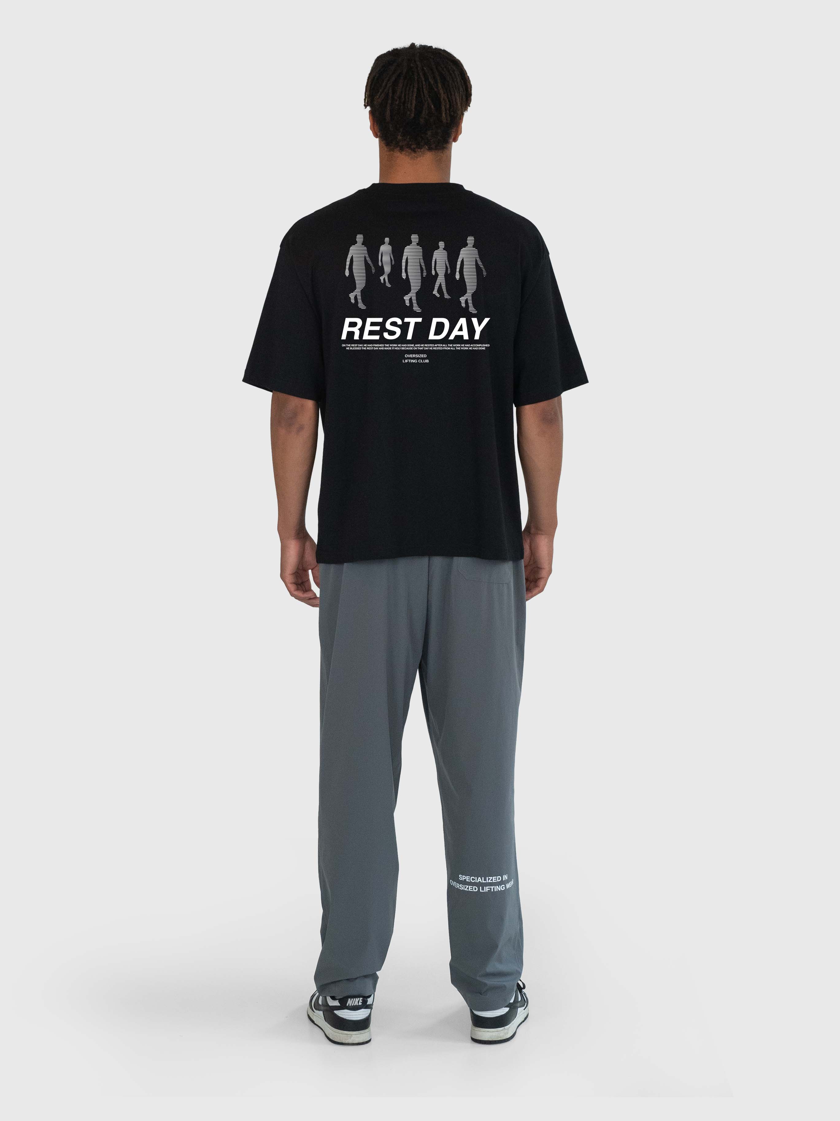 Rest Day Box Tee - Black/White