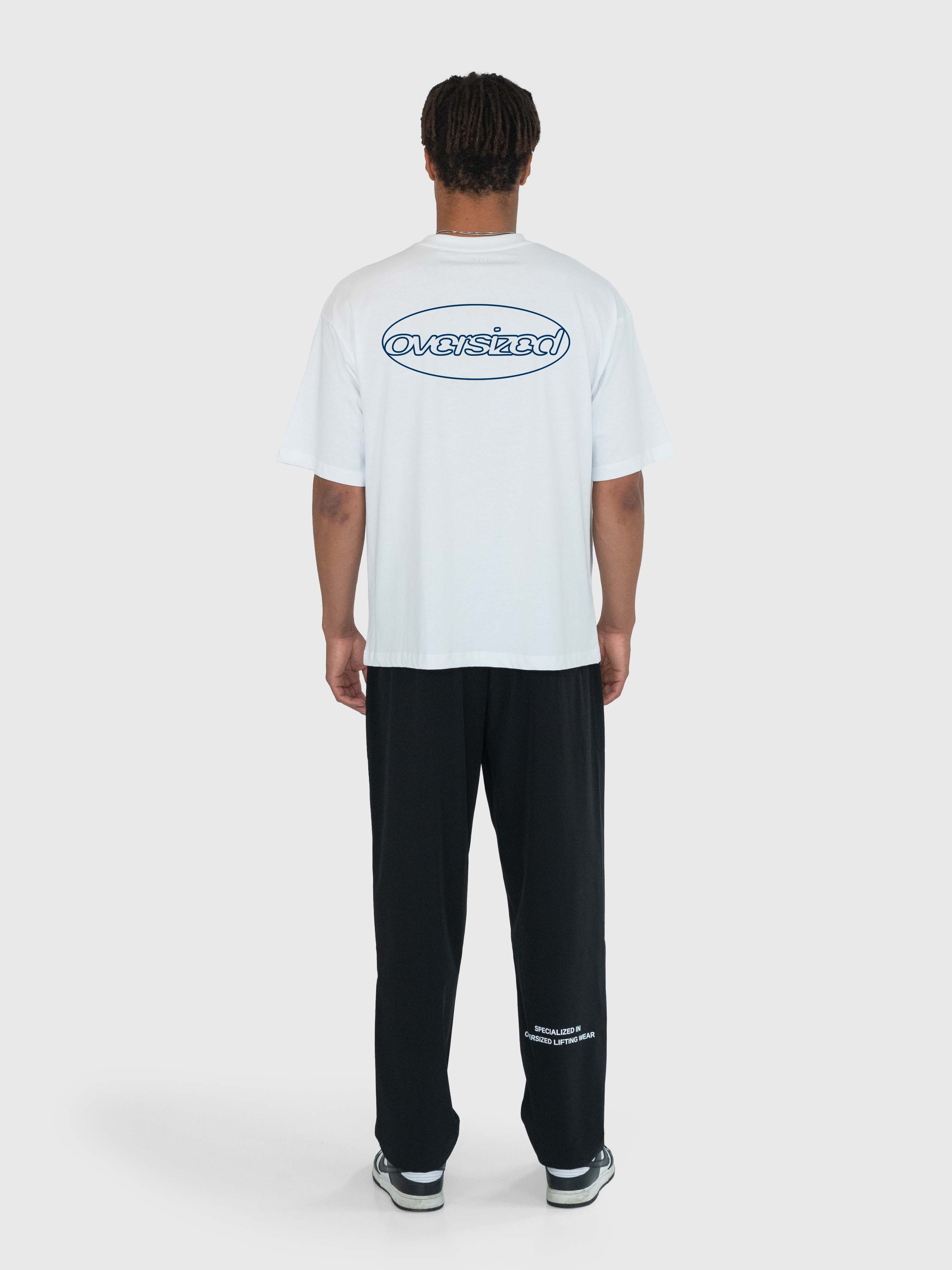 Commitment Box Tee - White/Navy Blue