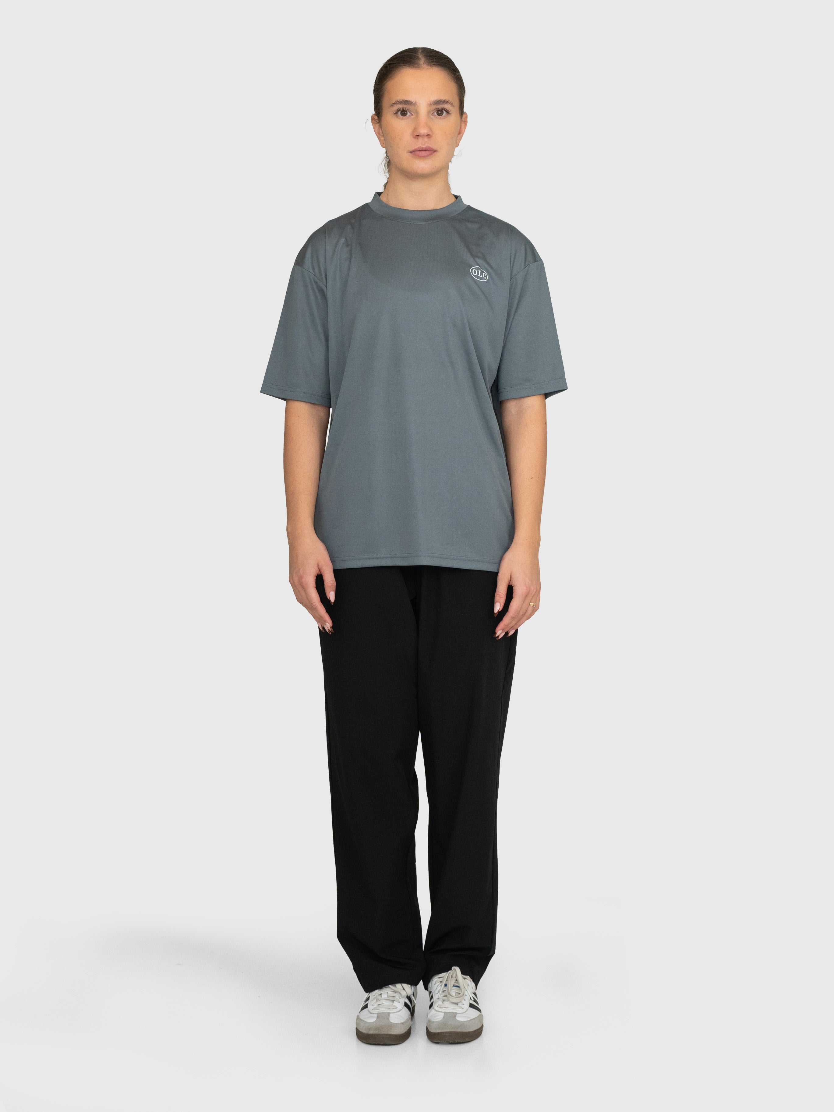 Stamina Essential Box Tee - Clay Grey/White