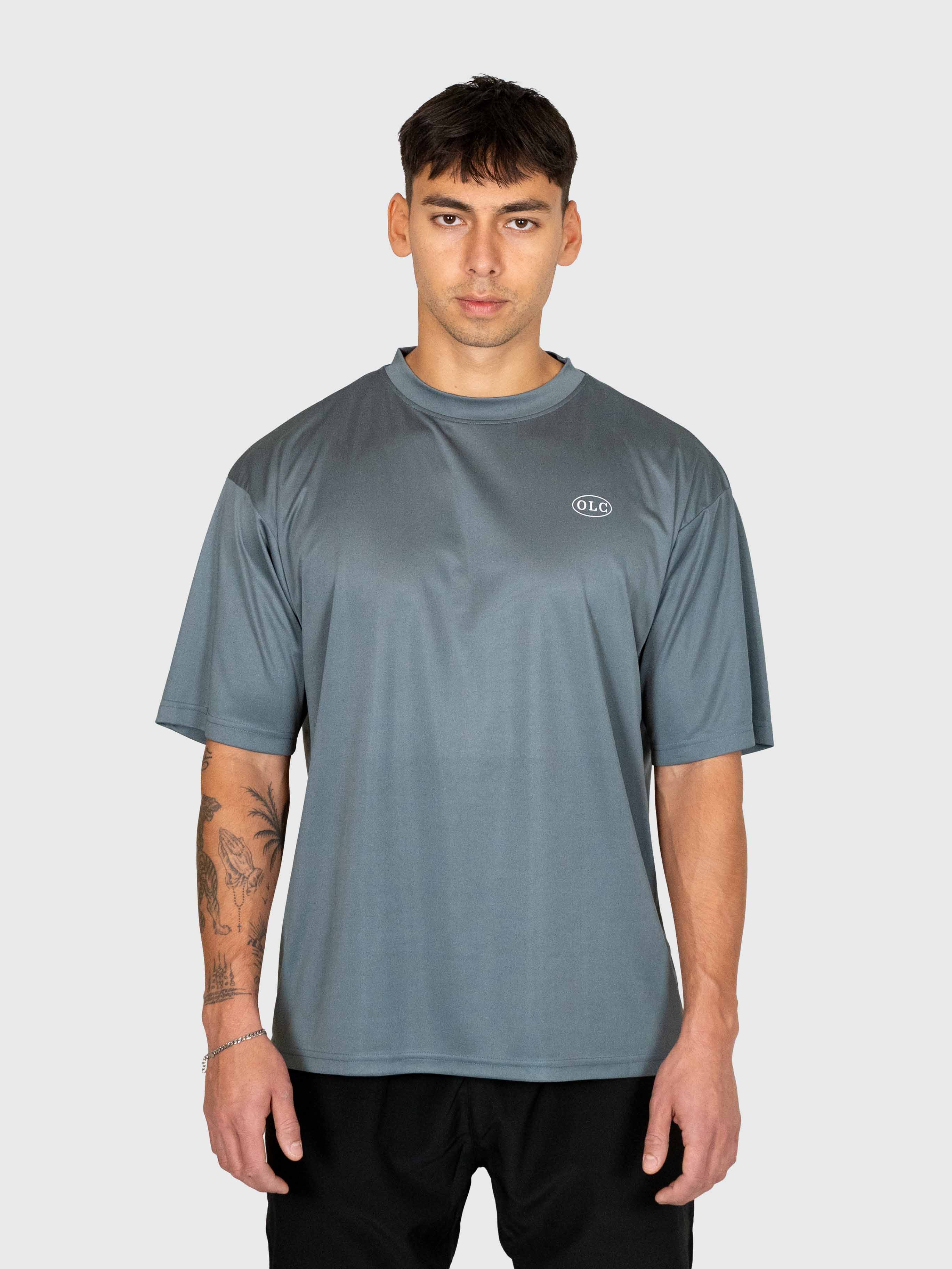 Stamina Confidence Box Tee - Clay Grey/White