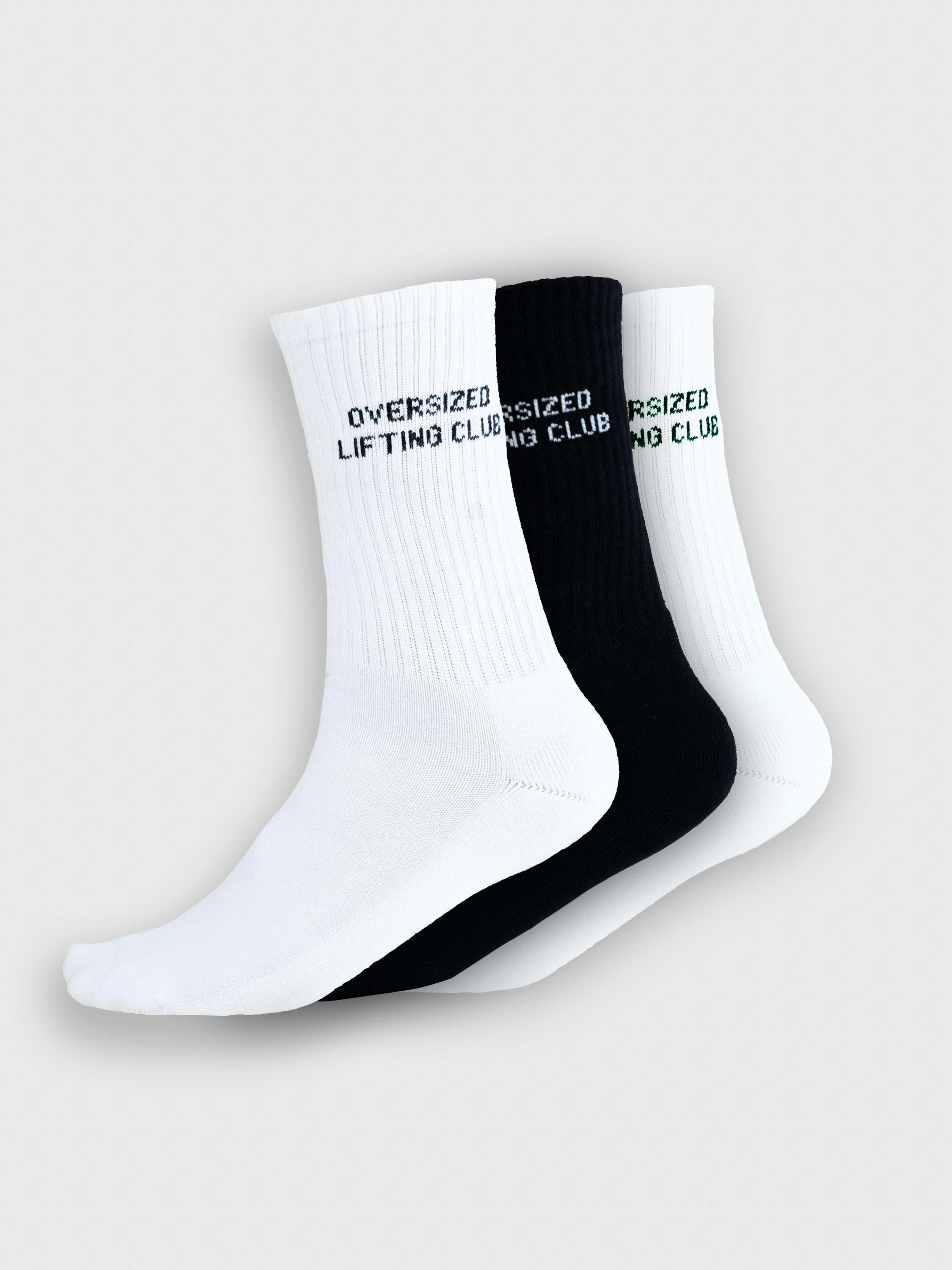 3-Pack: Confidence Socks - White/Black/Cream