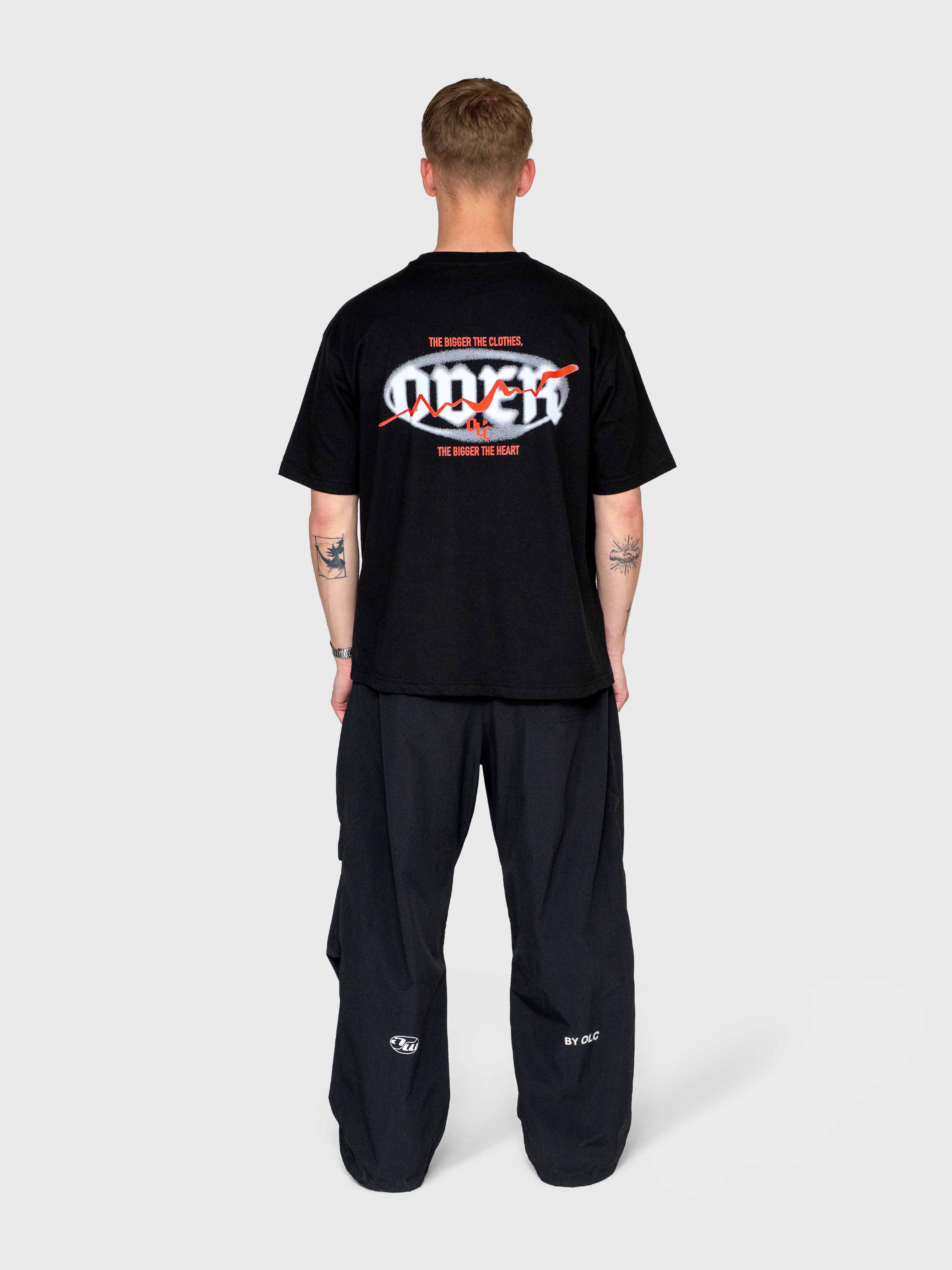 Over box tee - Black/Red