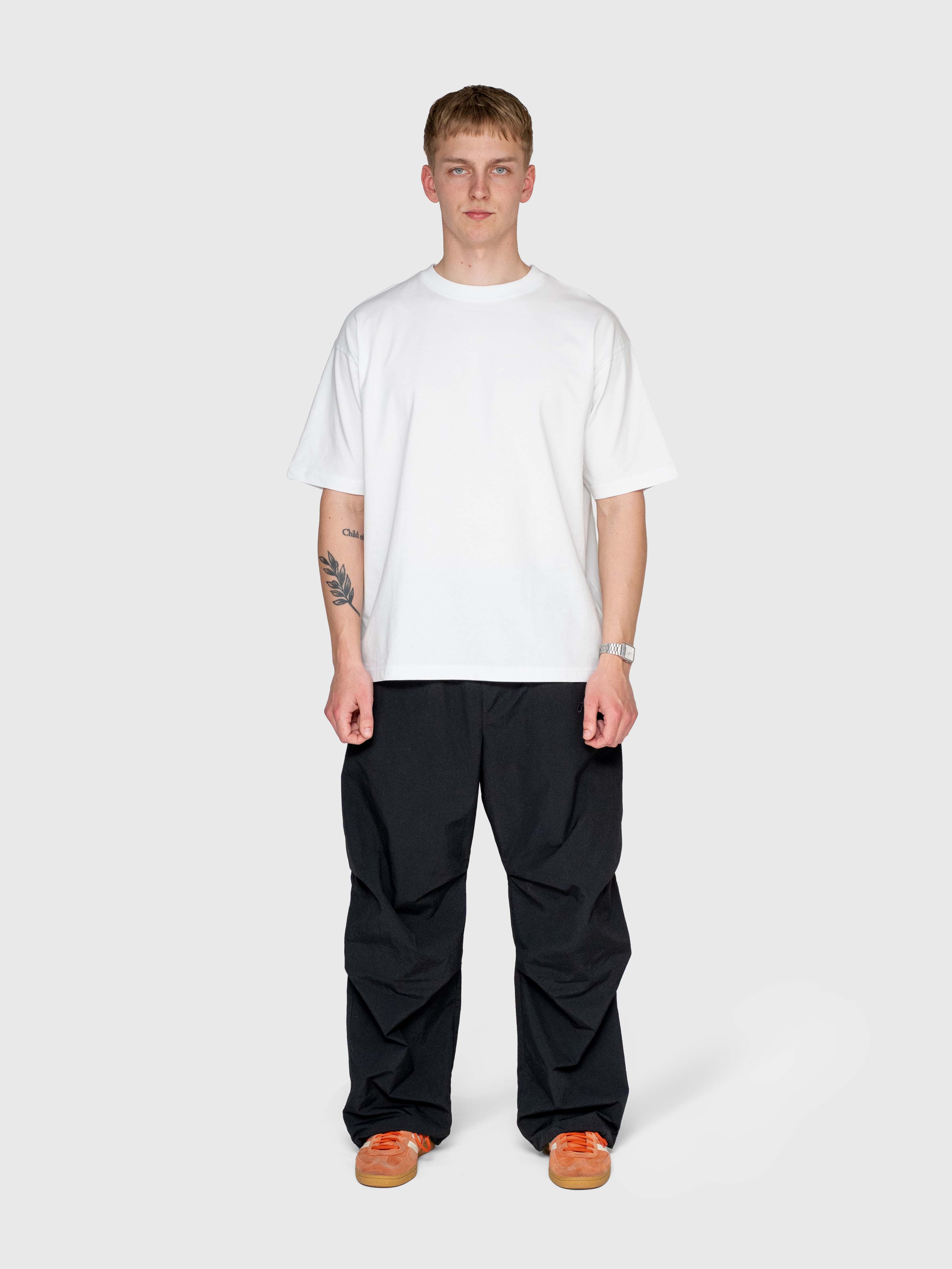 Smudgy Box Tee - White/Dark Yellow