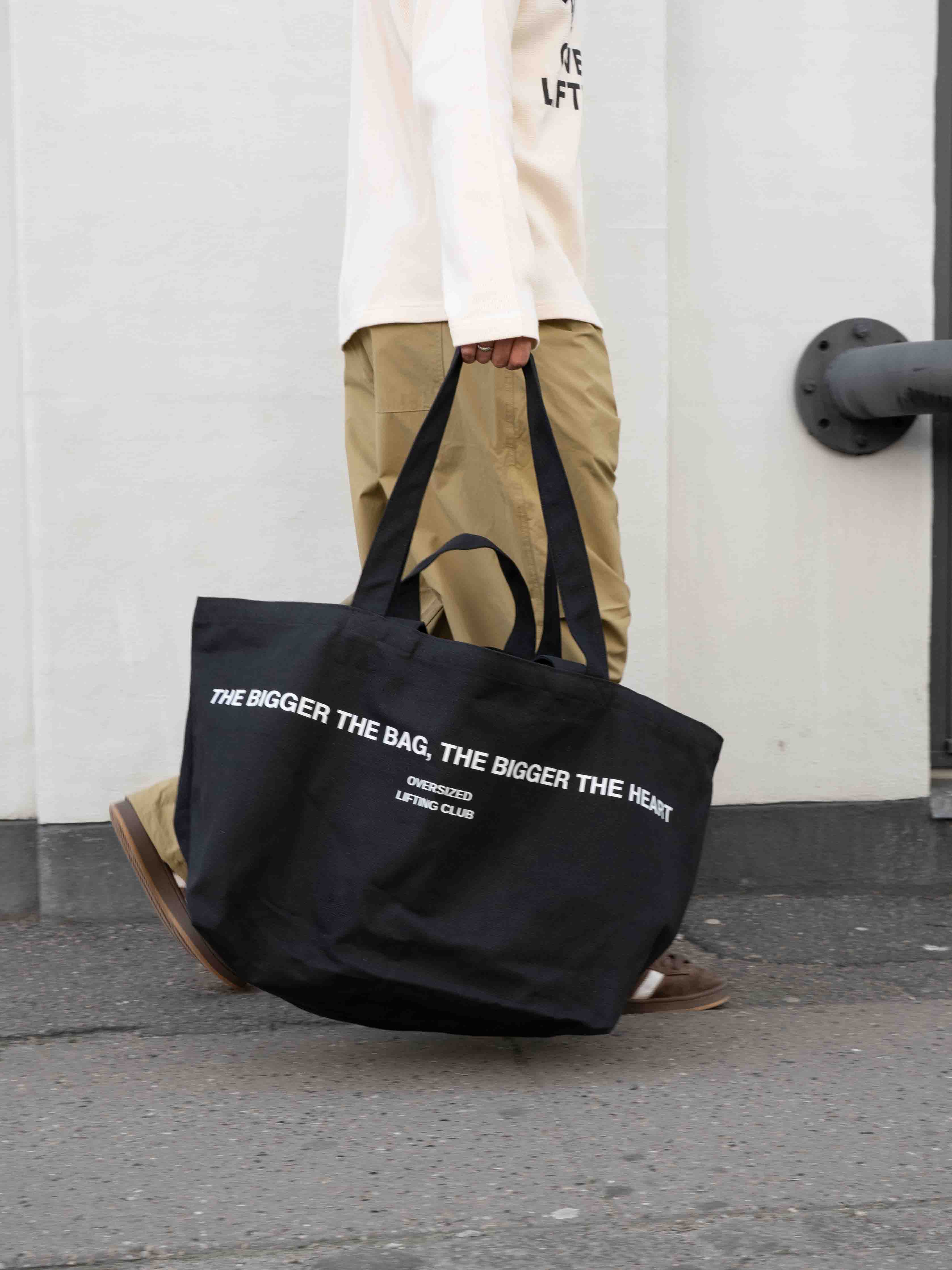 Bigger tote bag - Black/White