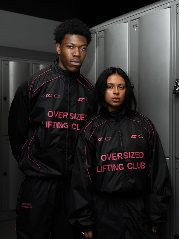 Dismissed Track Jacket - Black/Pink