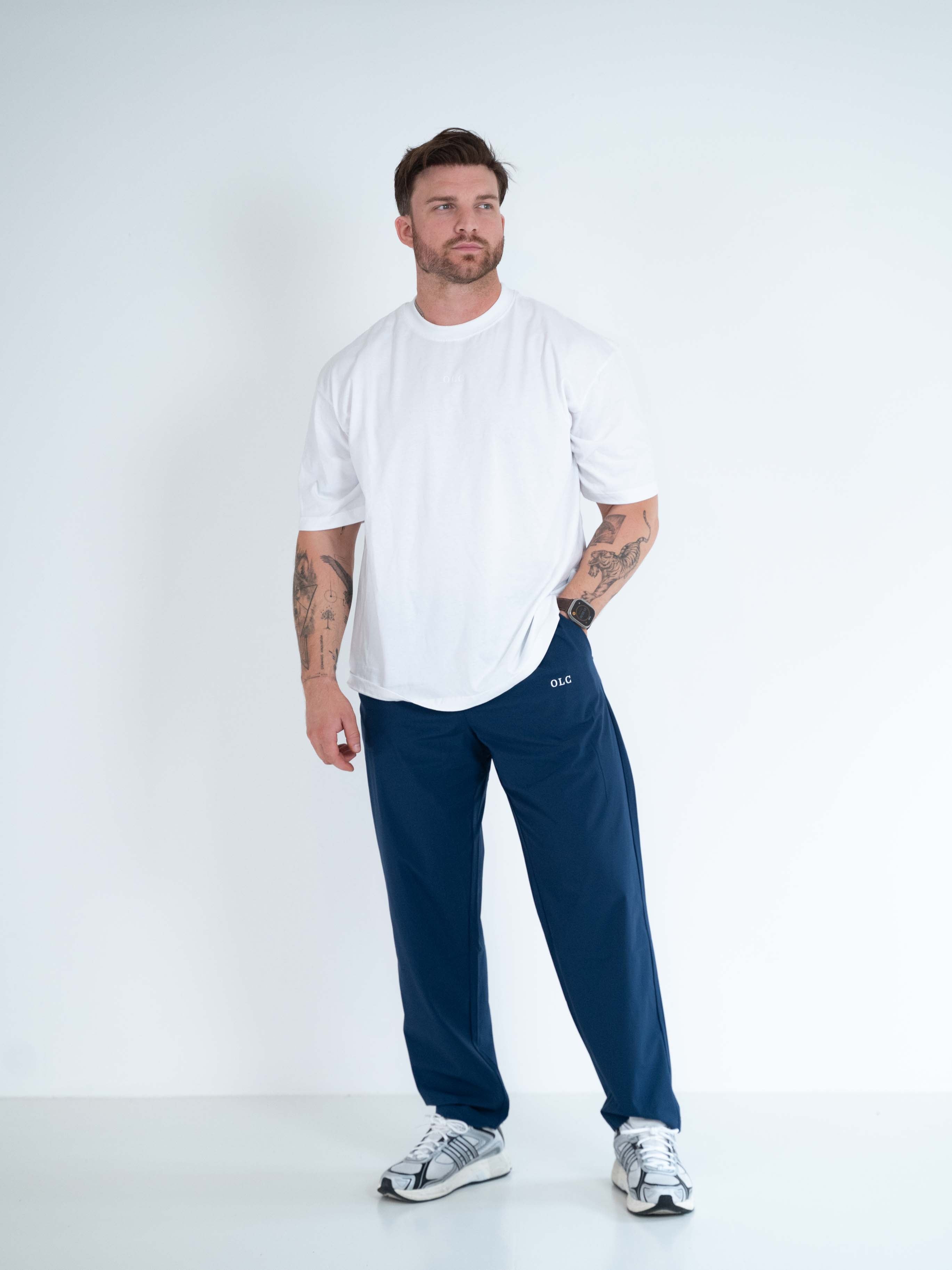 Essential Tech Pants - Navy Blue/White