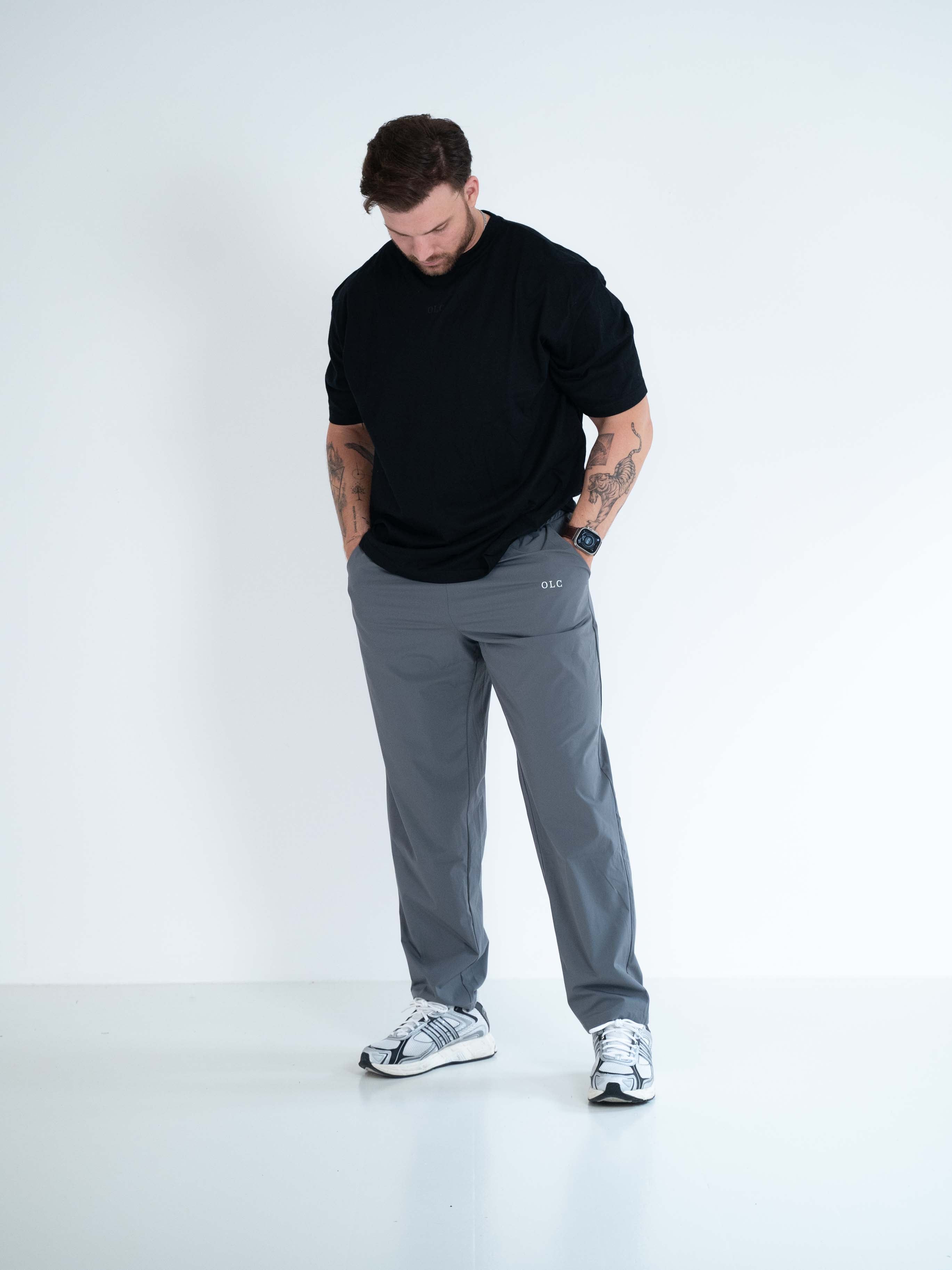 Essential Tech Pants - Charcoal Grey/White