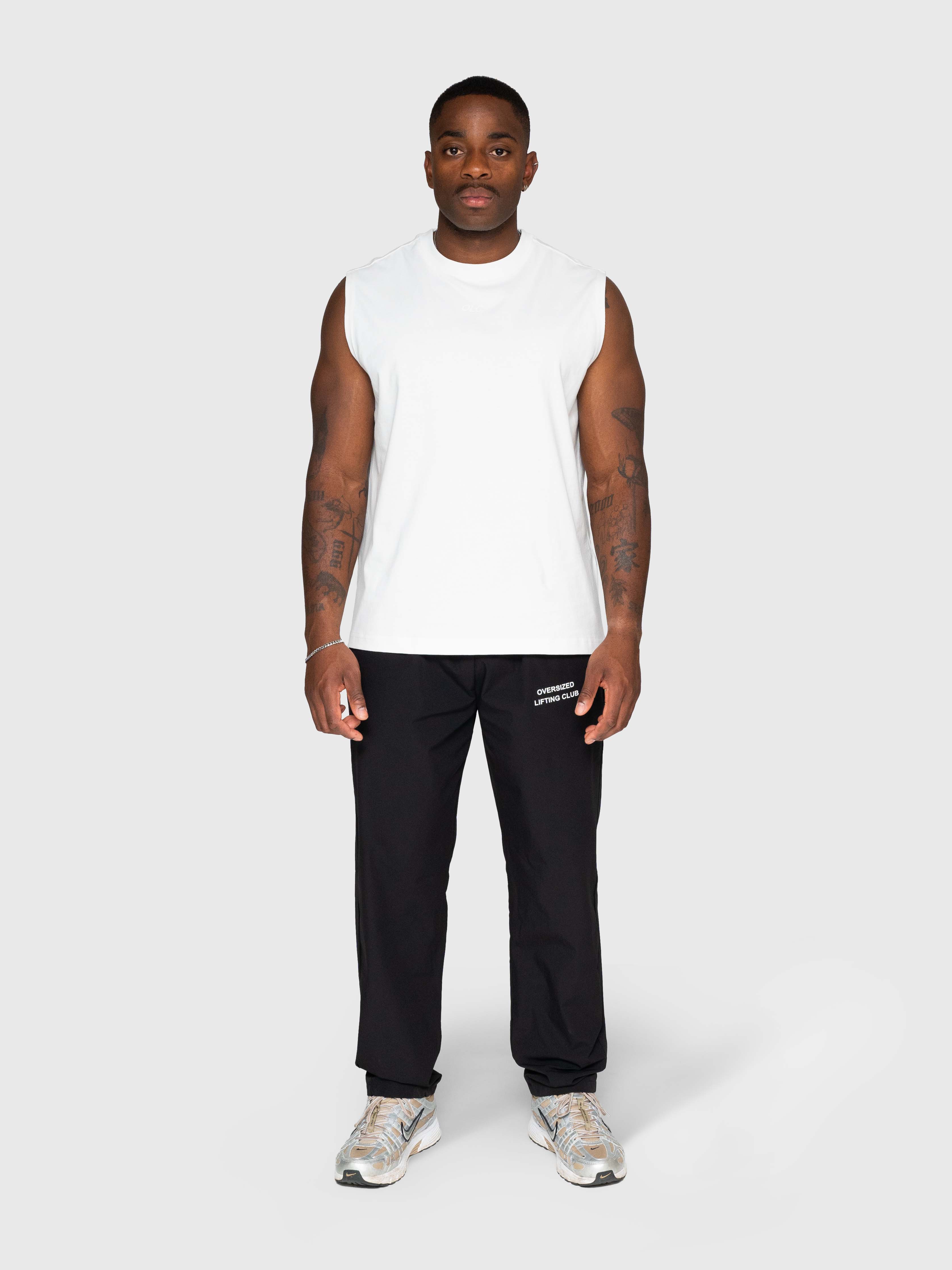Heavyweight Cut Off Tee - White/Black